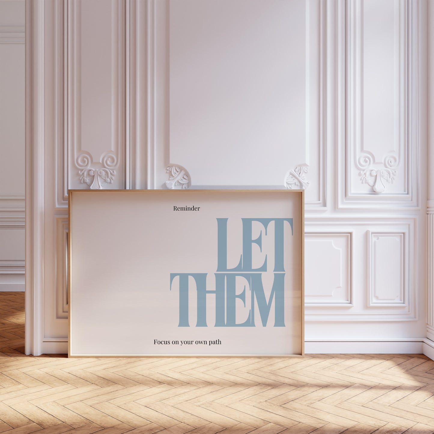 Let Them Empowerment Horizontal Print Blue - Digital Print