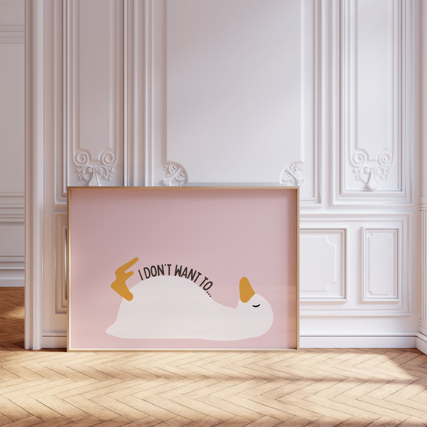 Funny Quote Cute Trendy Duck Art Print - Digital Print