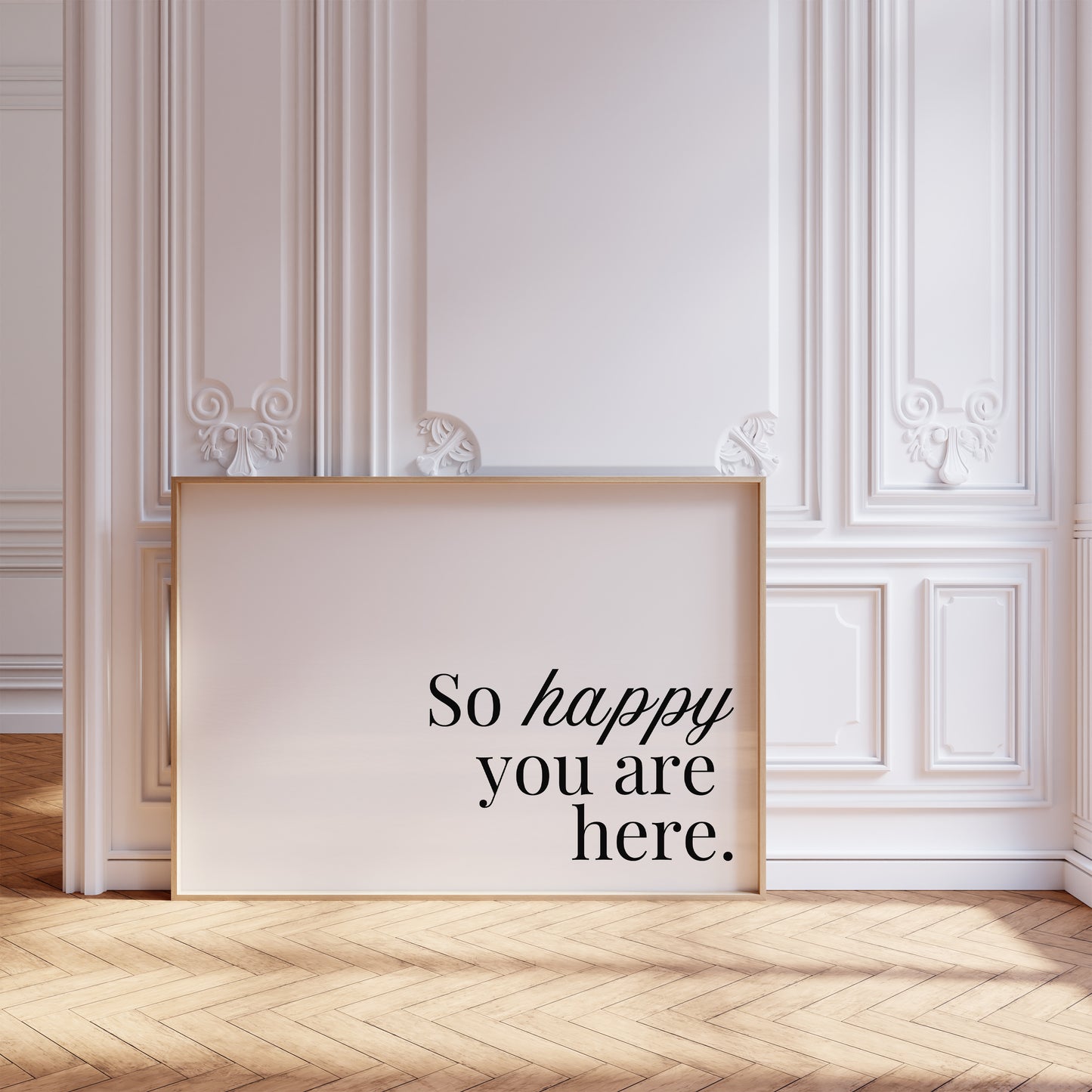 So Happy You Are Horizontal Cozy Home Art - Digital Print
