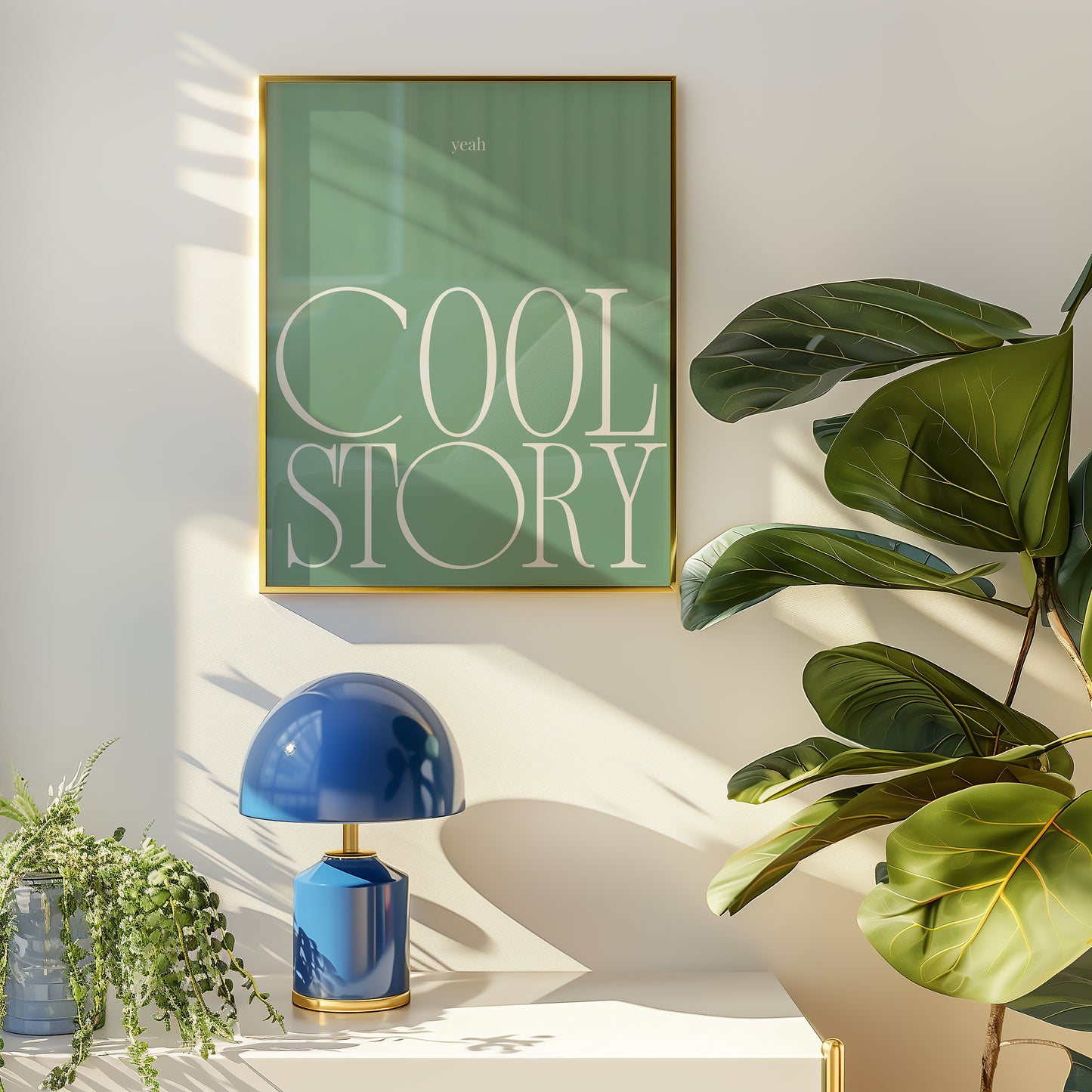 Cool Story Sage Green Minimalist Poster - Digital Print