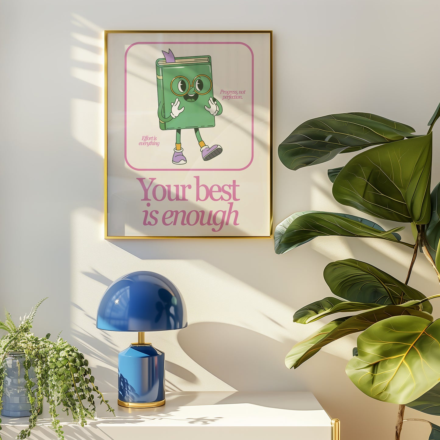 Your Best is Enough Retro Character Classroom Art - Digital Print