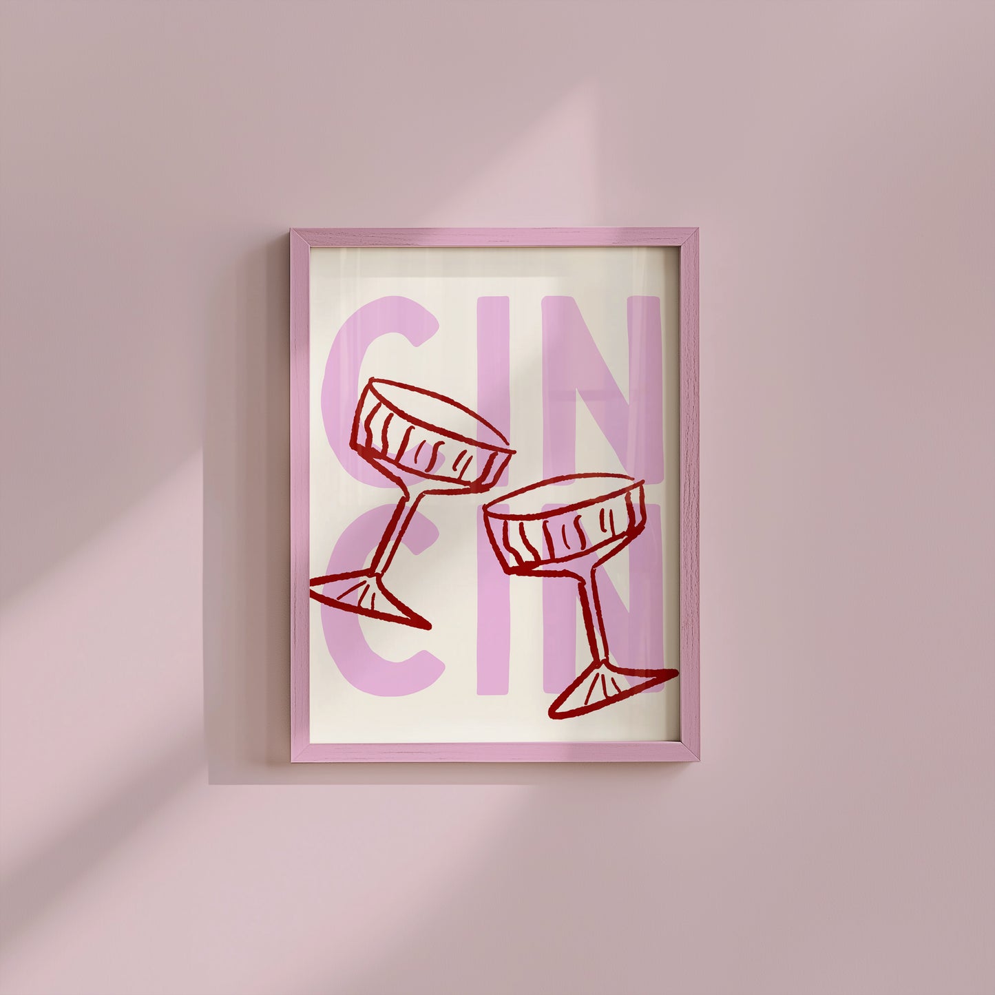 Cin Cin Cocktail Art Poster - Digital Print