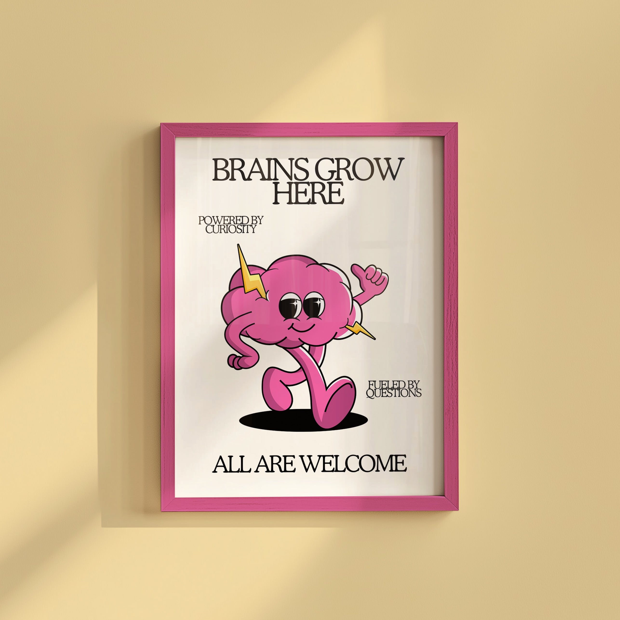 Brains Grow Here | Retro Character Classroom Art - Digital Print – Le ...