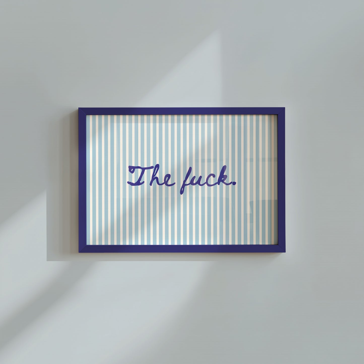 The Fuck Striped Funny Horizontal Print - Digital Print