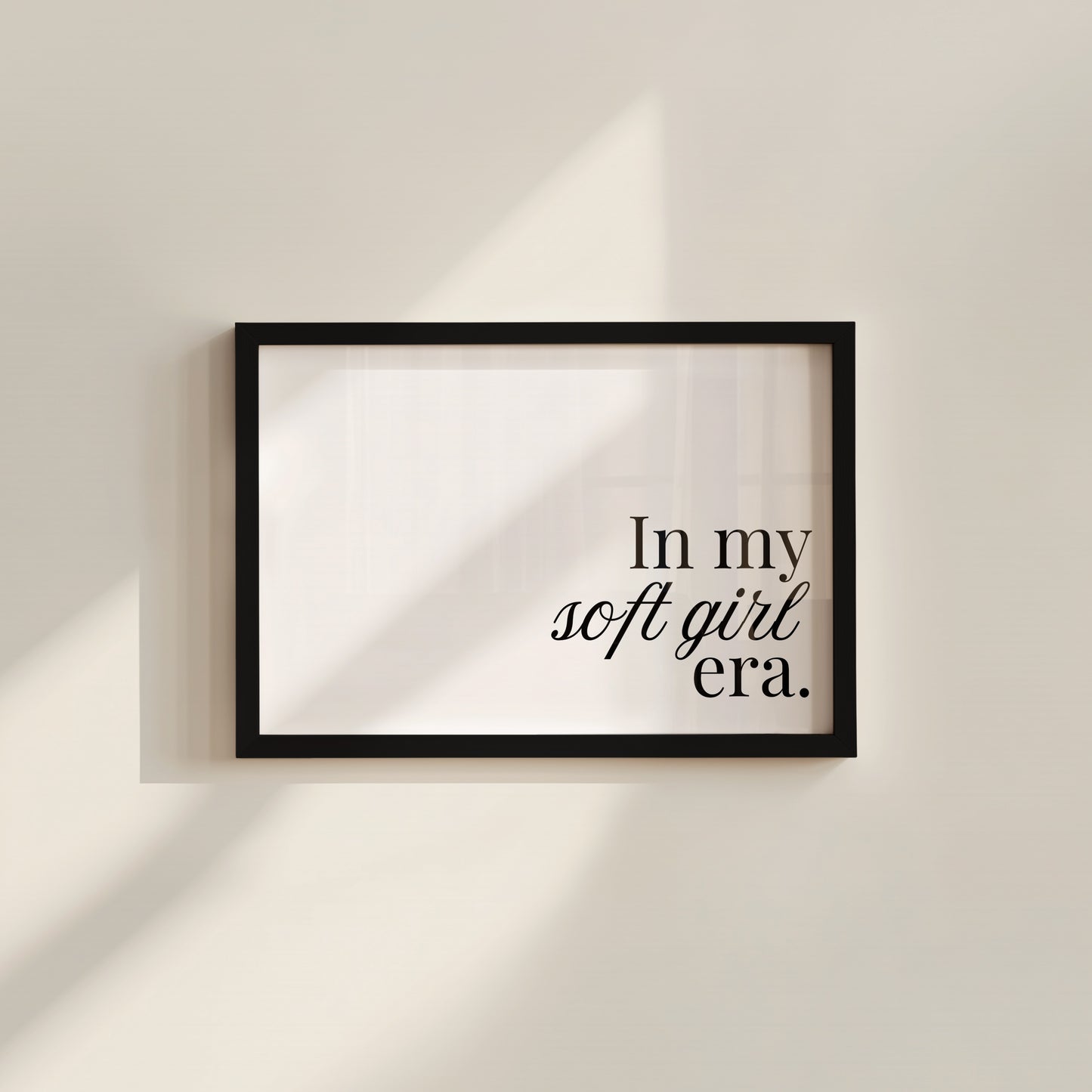 In My Soft Girl Era Horizontal Poster - Digital Print