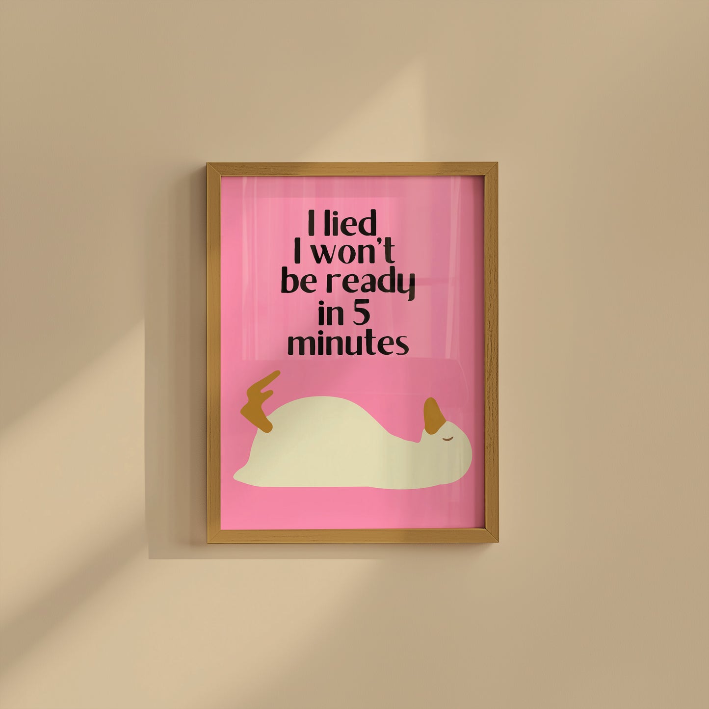 Cute Duck I lied I Won't Be Ready in 5 Minutes Print - Digital Print