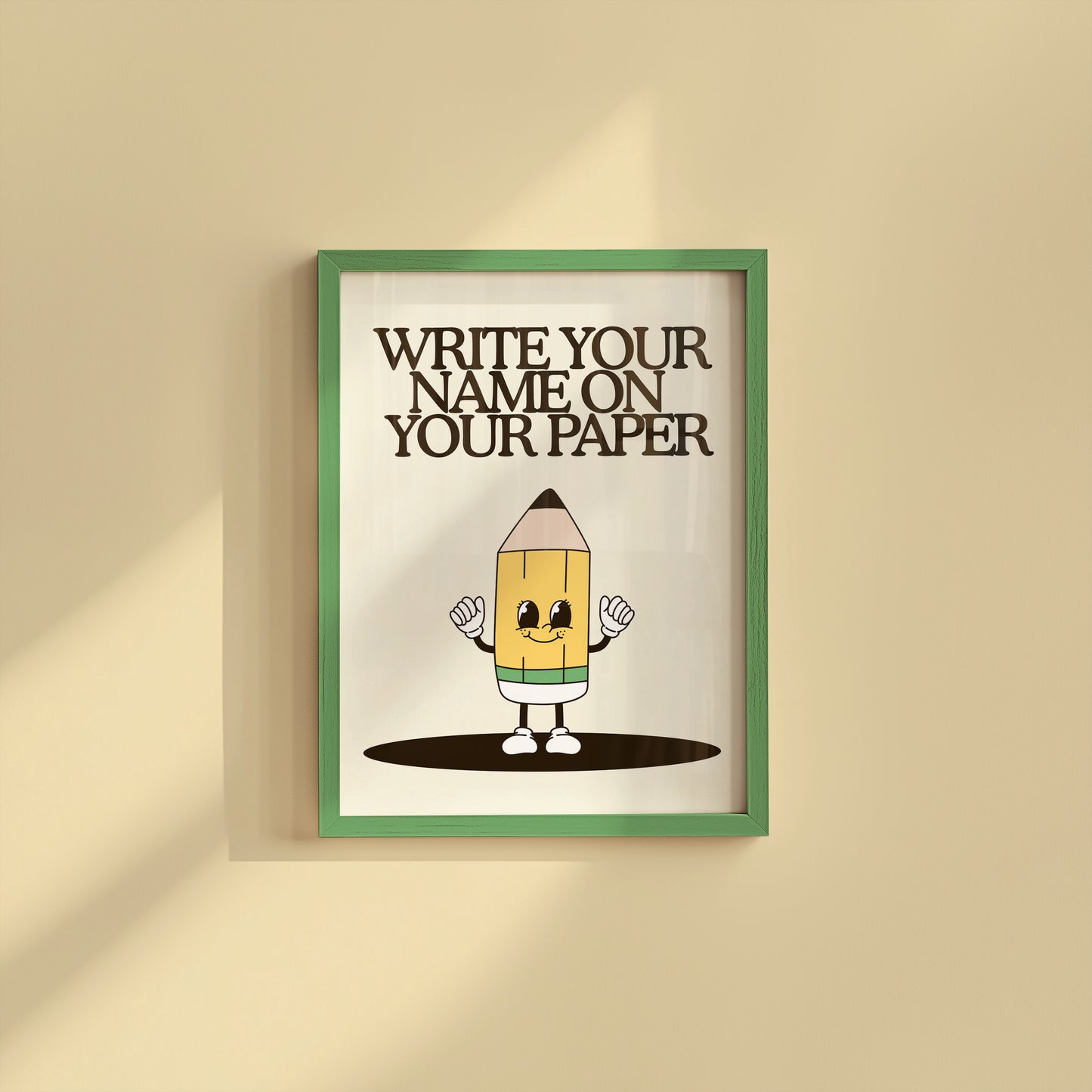 Write Your Name Cute Character Classroom Art - Digital Print