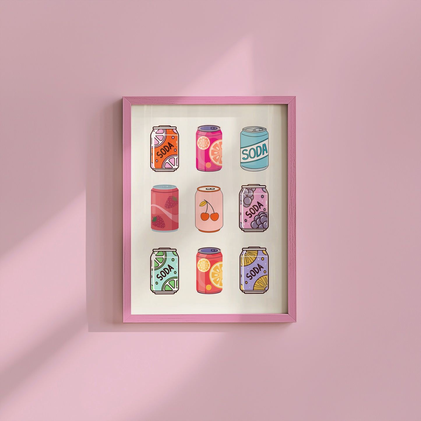 Retro Cans Kitchen Poster- Digital Print