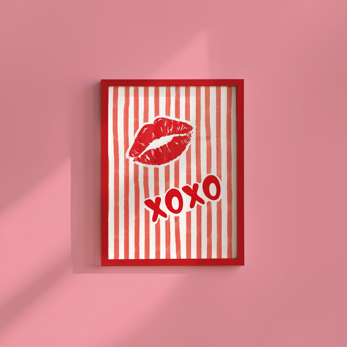 Red & Pink Trendy Gallery Set of 5 - Digital Print