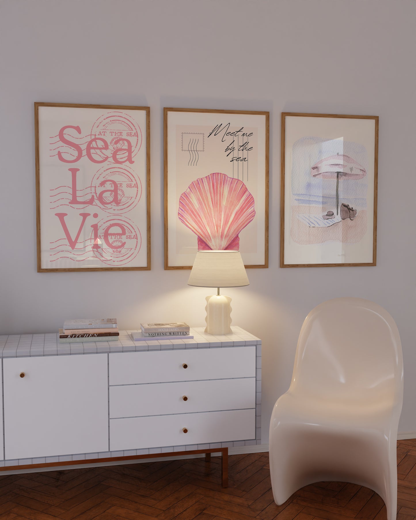 Dreamy Coastal Beach Gallery Set of 5 Prints - Digital Print