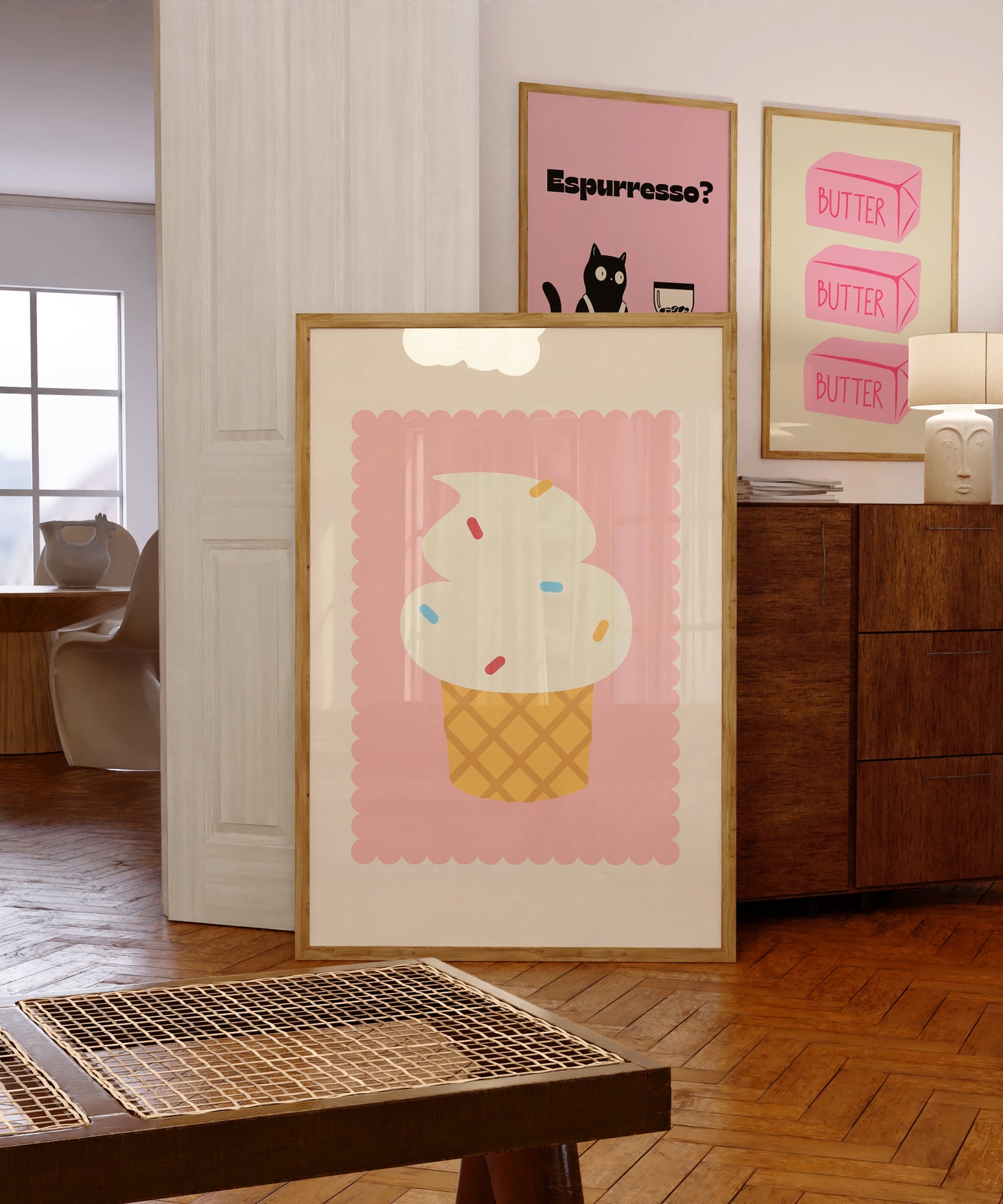 Cute Ice Cream Art Print - Digital Print