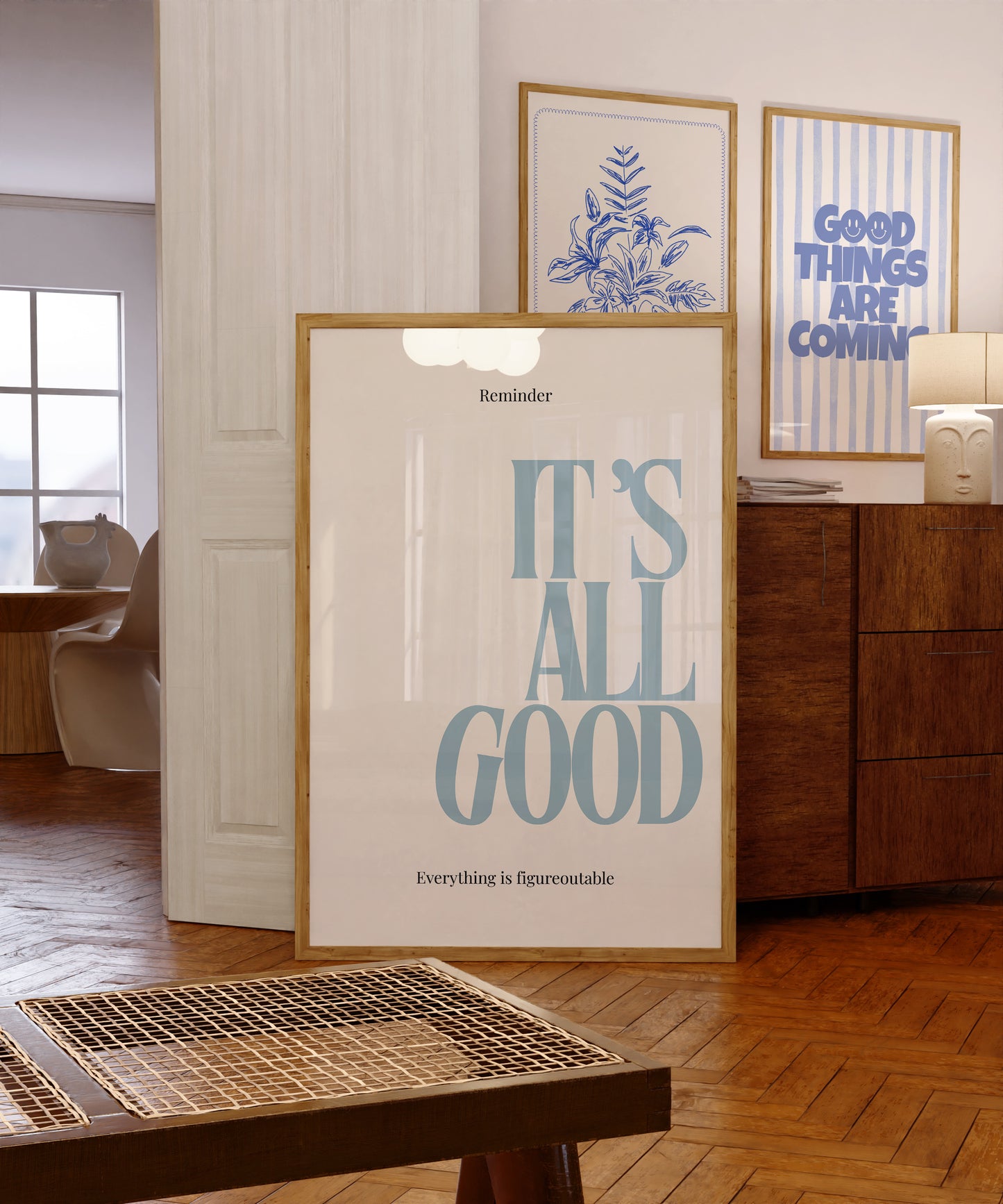Blue It's A Good Typography Art - Empowerment Print - Digital Print
