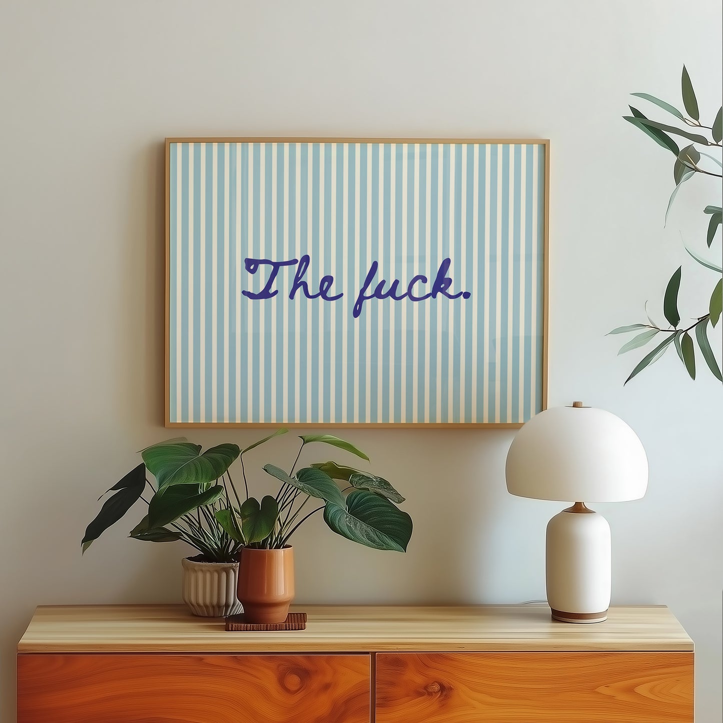 The Fuck Striped Funny Horizontal Print - Digital Print