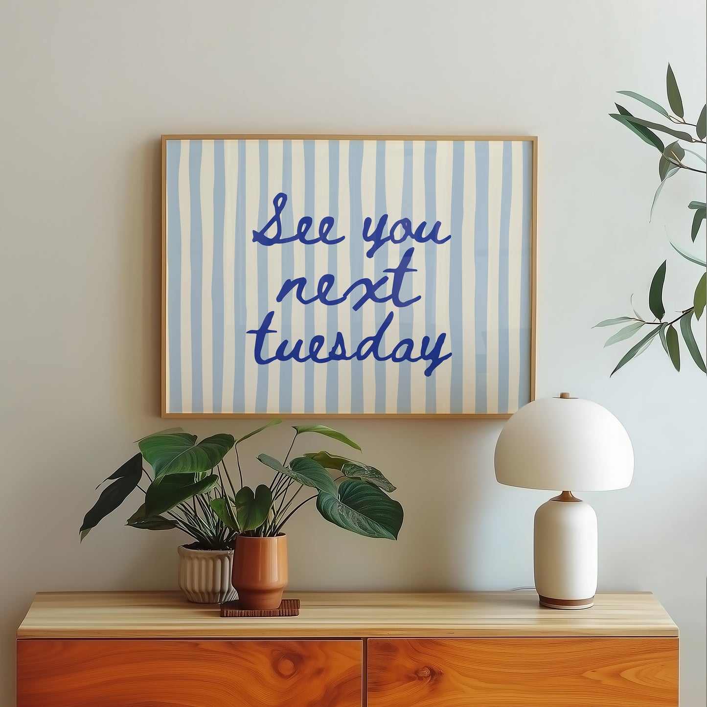 Blue See You Next Tuesday Funny Horizontal Print - Digital Print