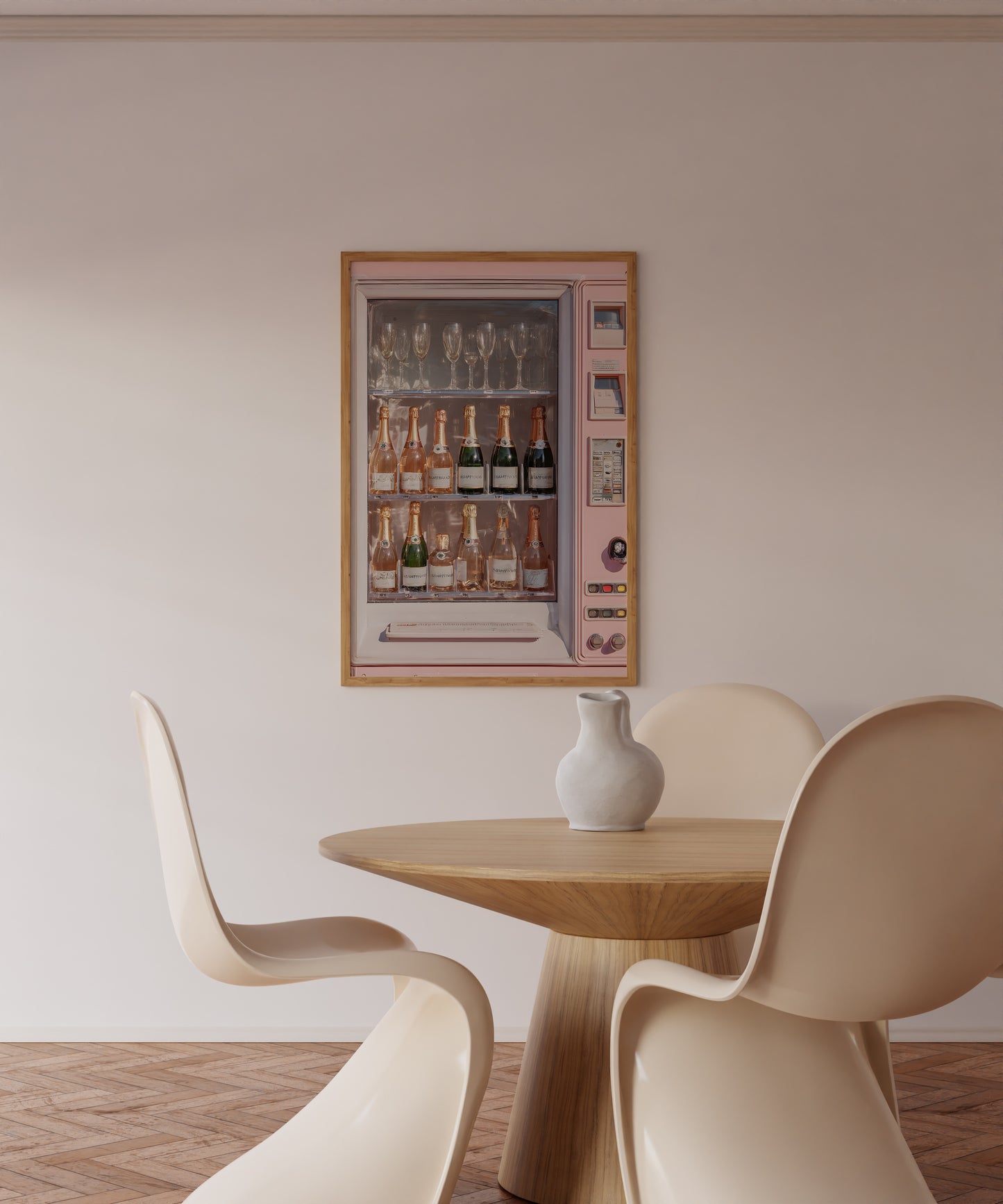 Retro Surrealist Champagne Vending Machine - Digital Print