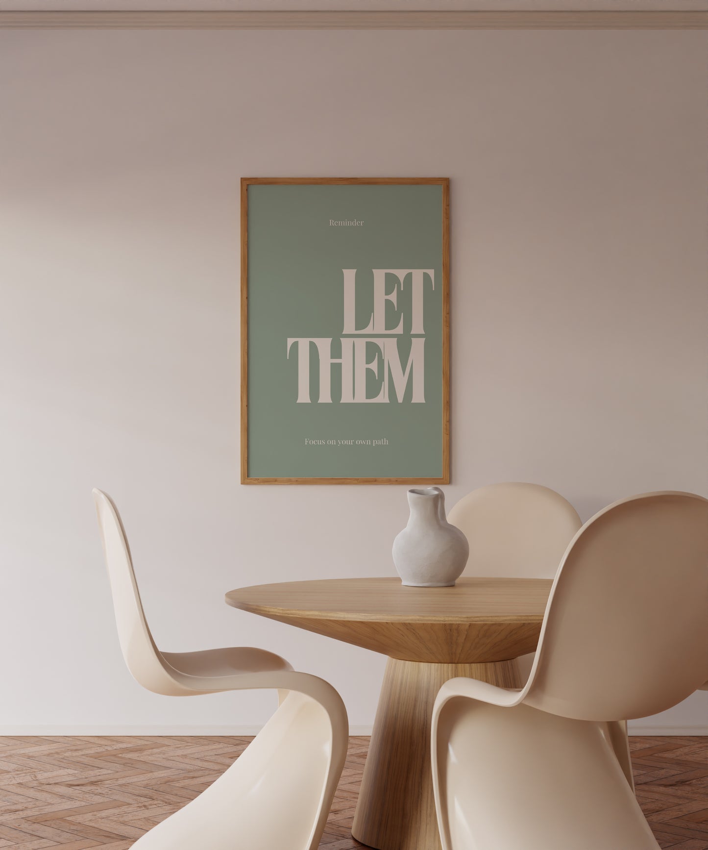 Let Them Quote Sage Green Positivity Print - Digital Print