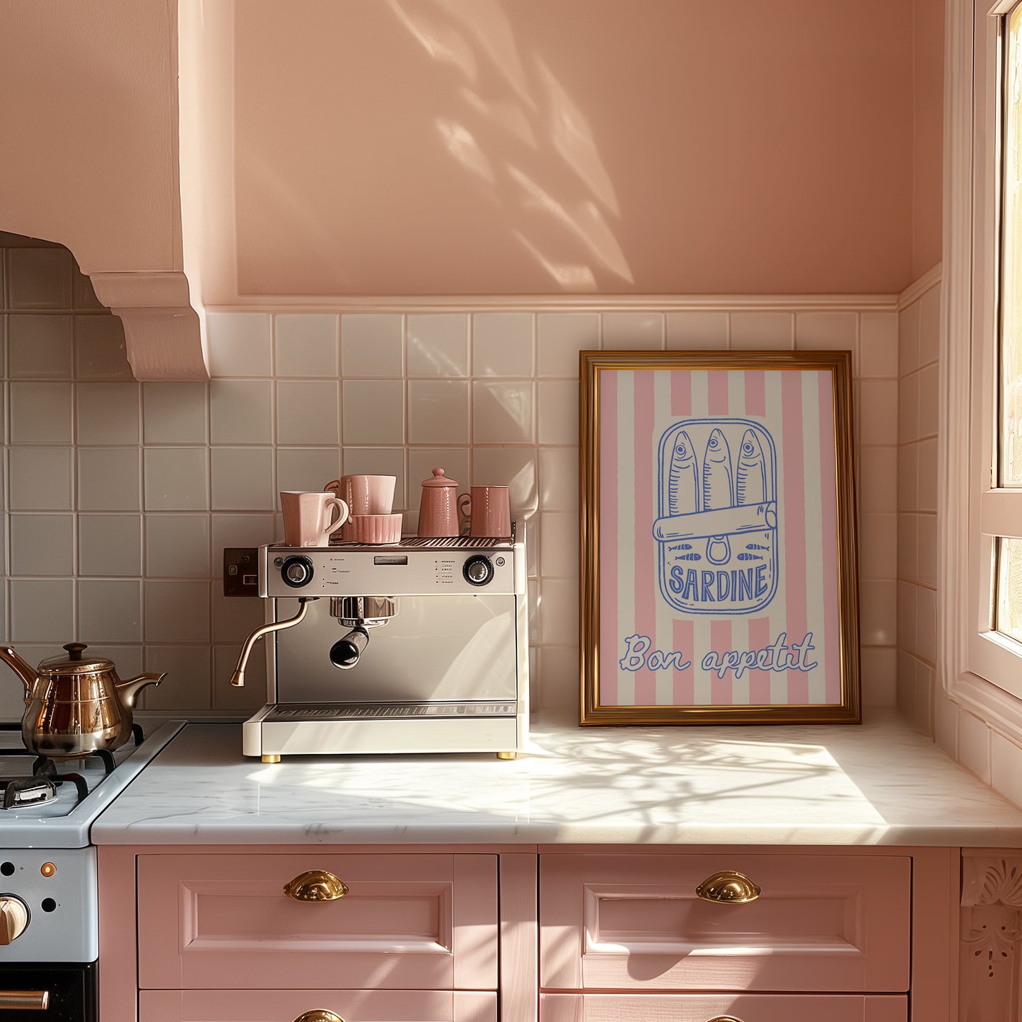 Bon Appetit Coastal Style Sardine Print - Digital Print