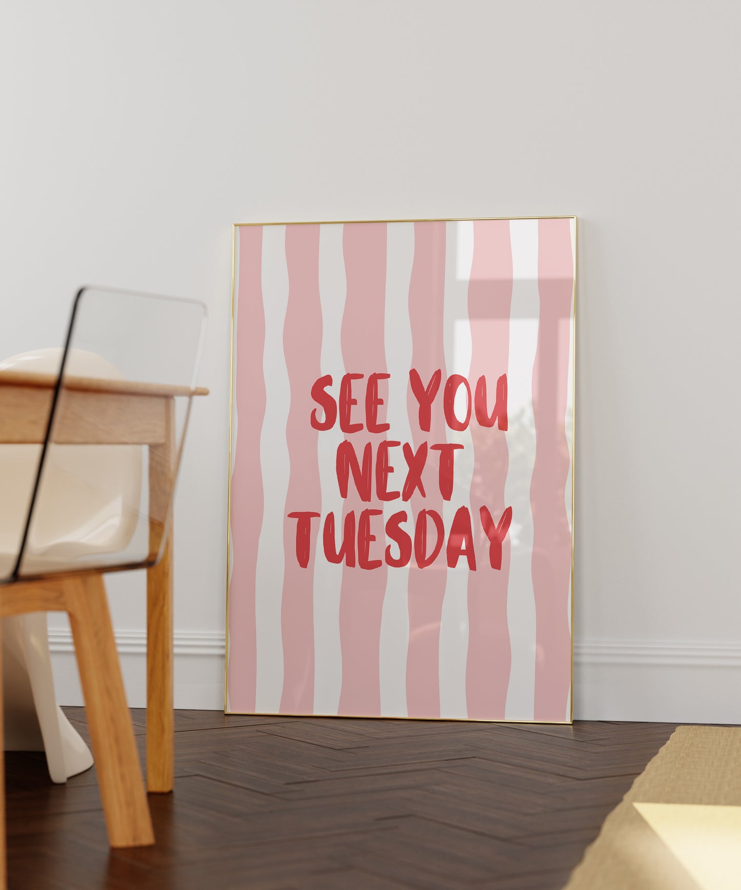 See You Next Tuesday Striped Funny Poster - Digital Print