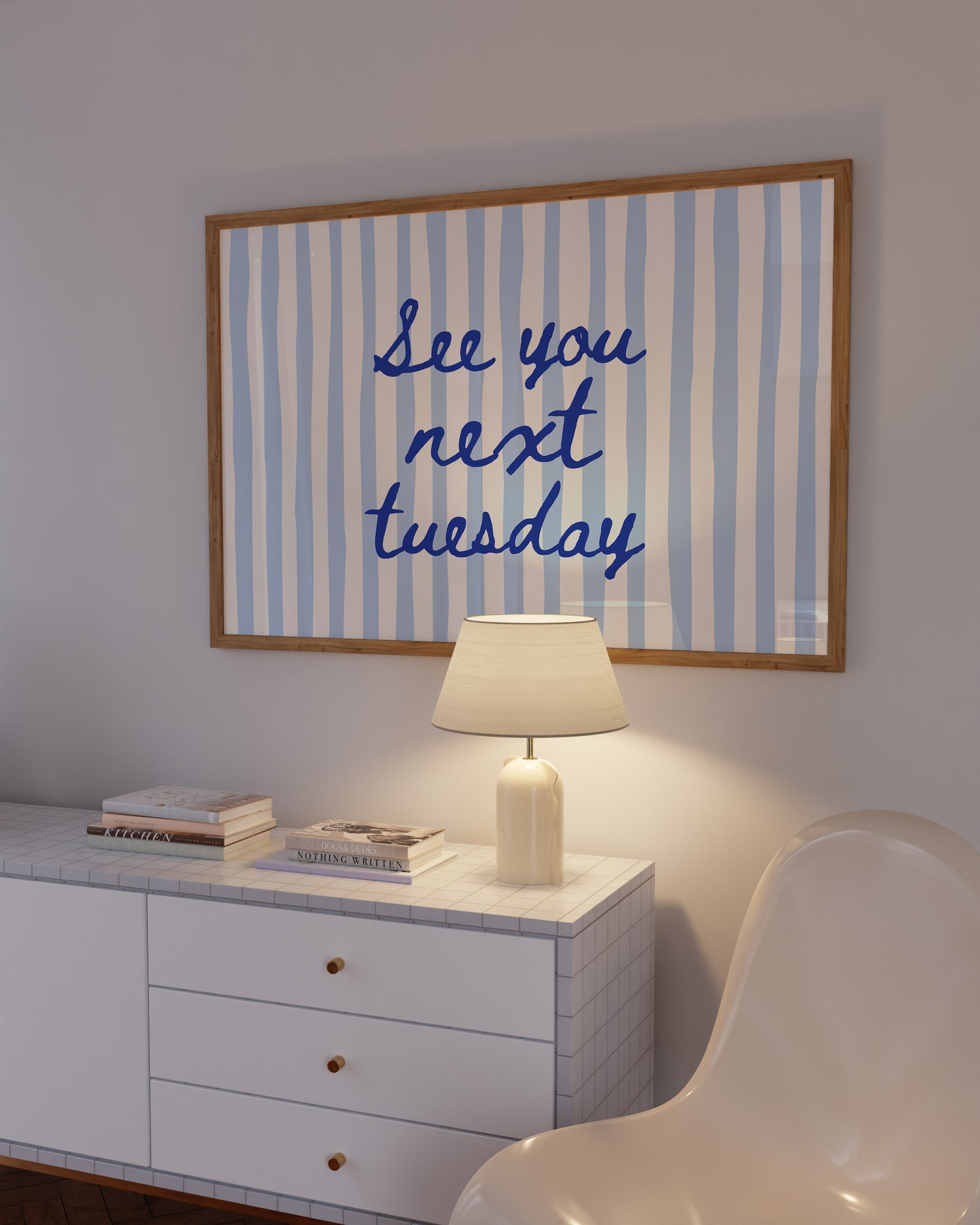 Blue See You Next Tuesday Funny Horizontal Print - Digital Print