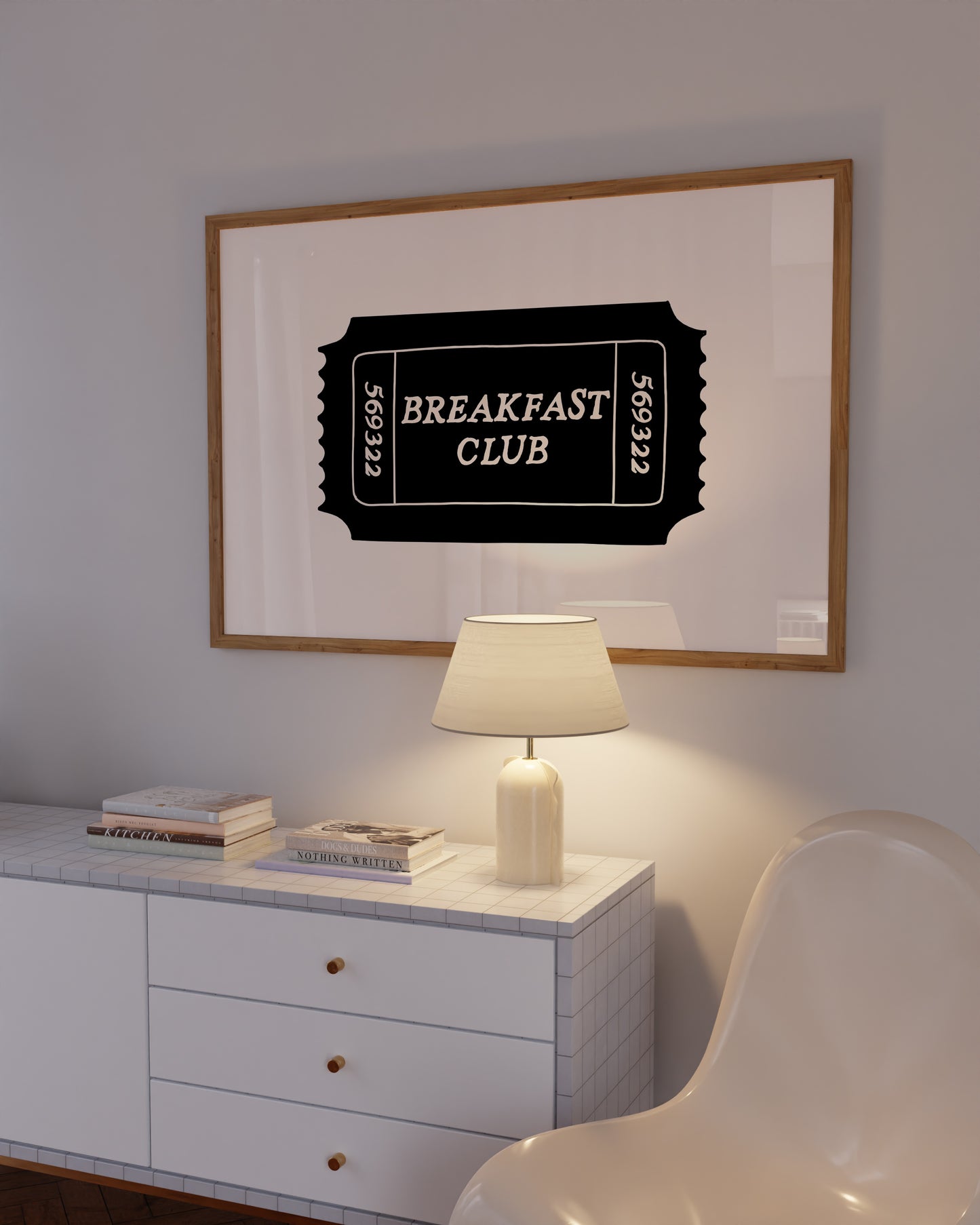 Breakfast Club Retro Ticket Art - Digital Print