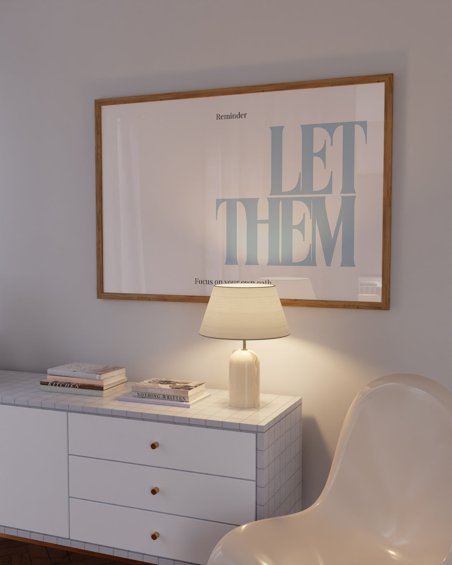Let Them Empowerment Horizontal Print Blue - Digital Print