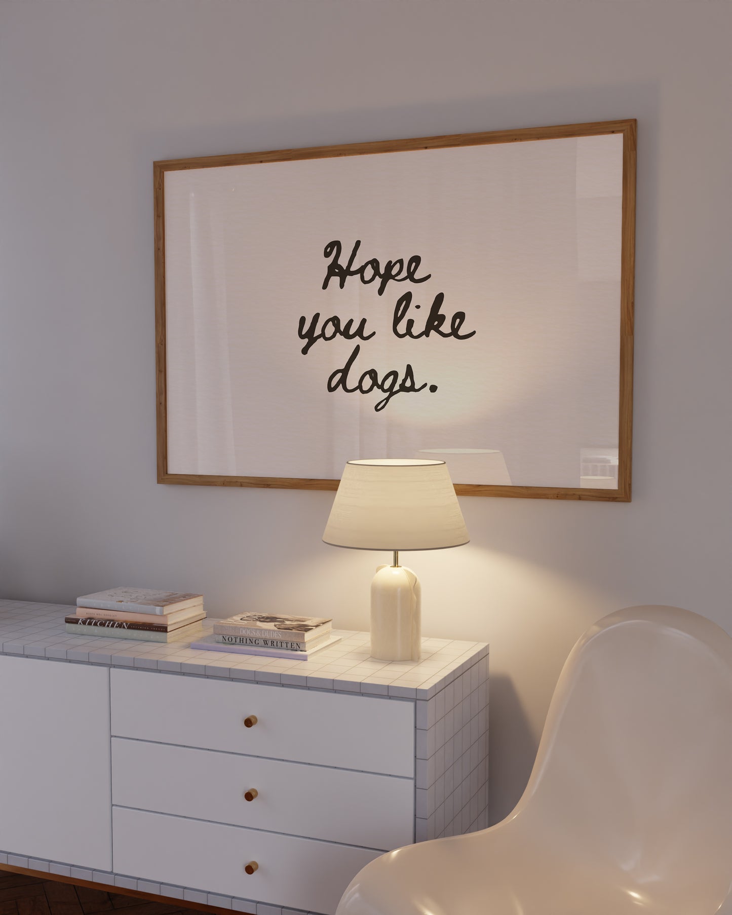 Hope You Like Dogs Funny Horizontal Print - Digital Print