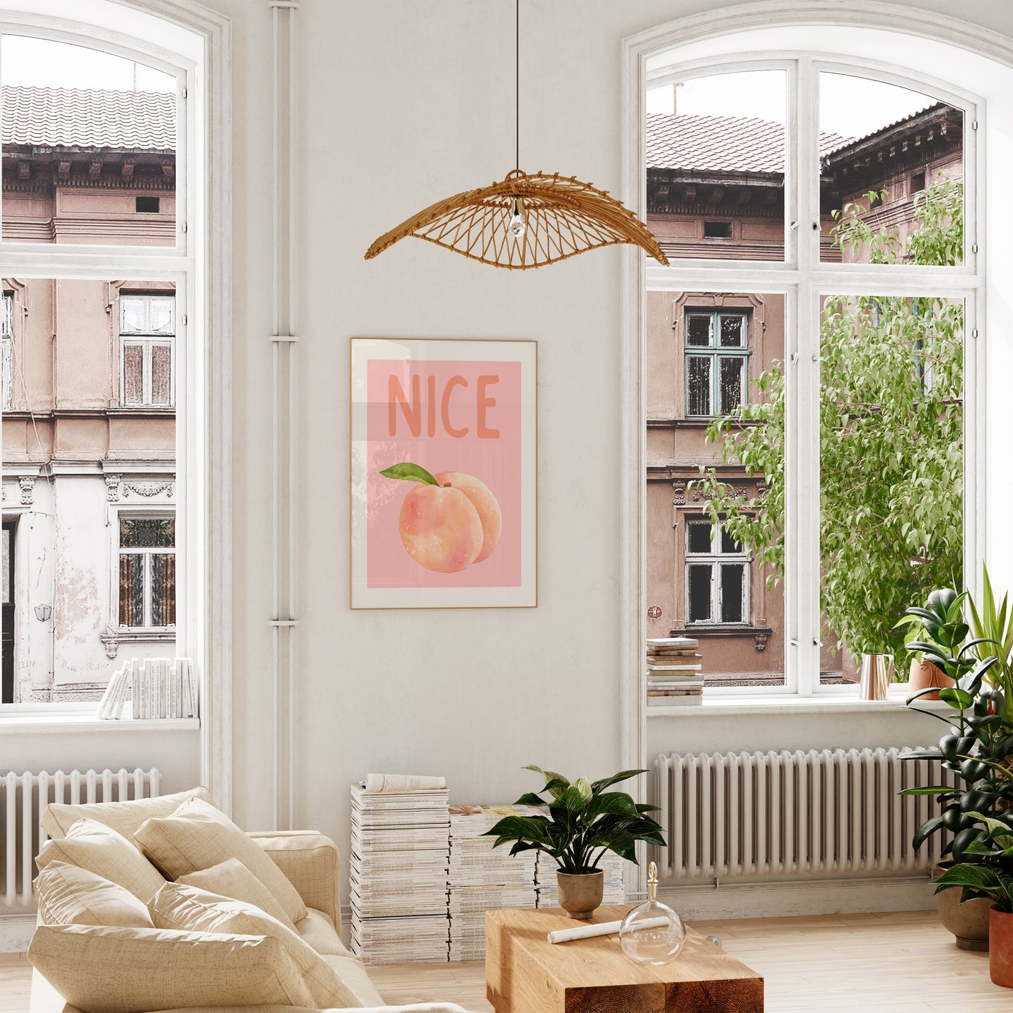 Nice Butt Peach Wall Art - Digital Print