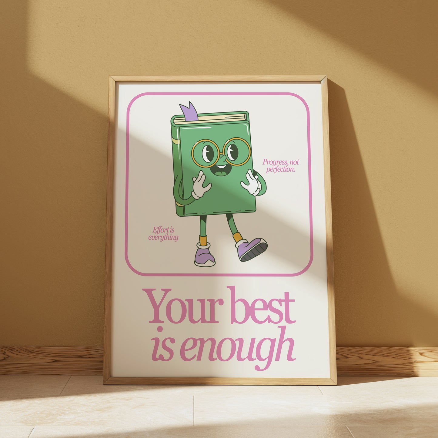 Your Best is Enough Retro Character Classroom Art - Digital Print