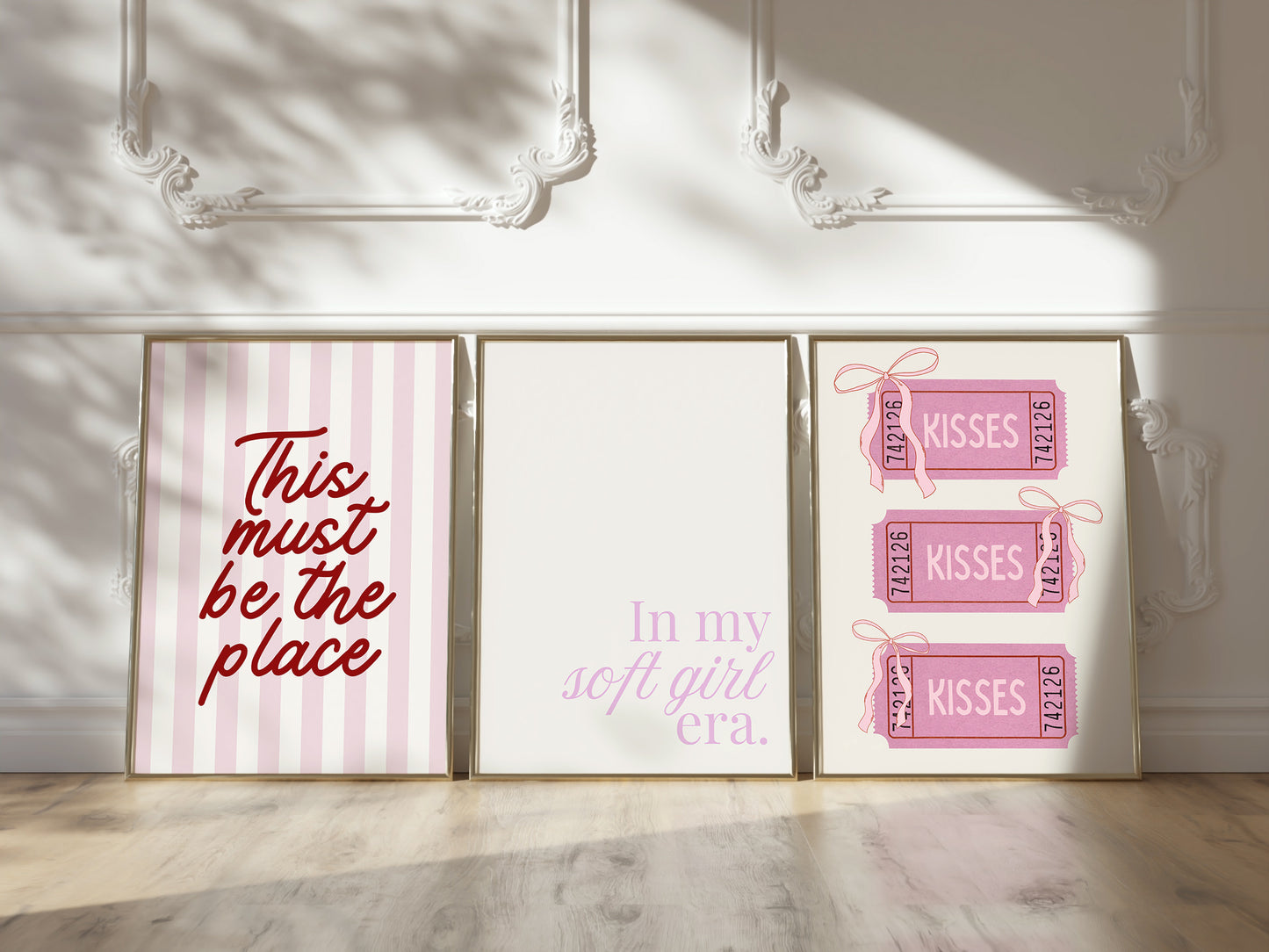 Pink Preppy Coquette Gallery Set of 5 - Digital Print
