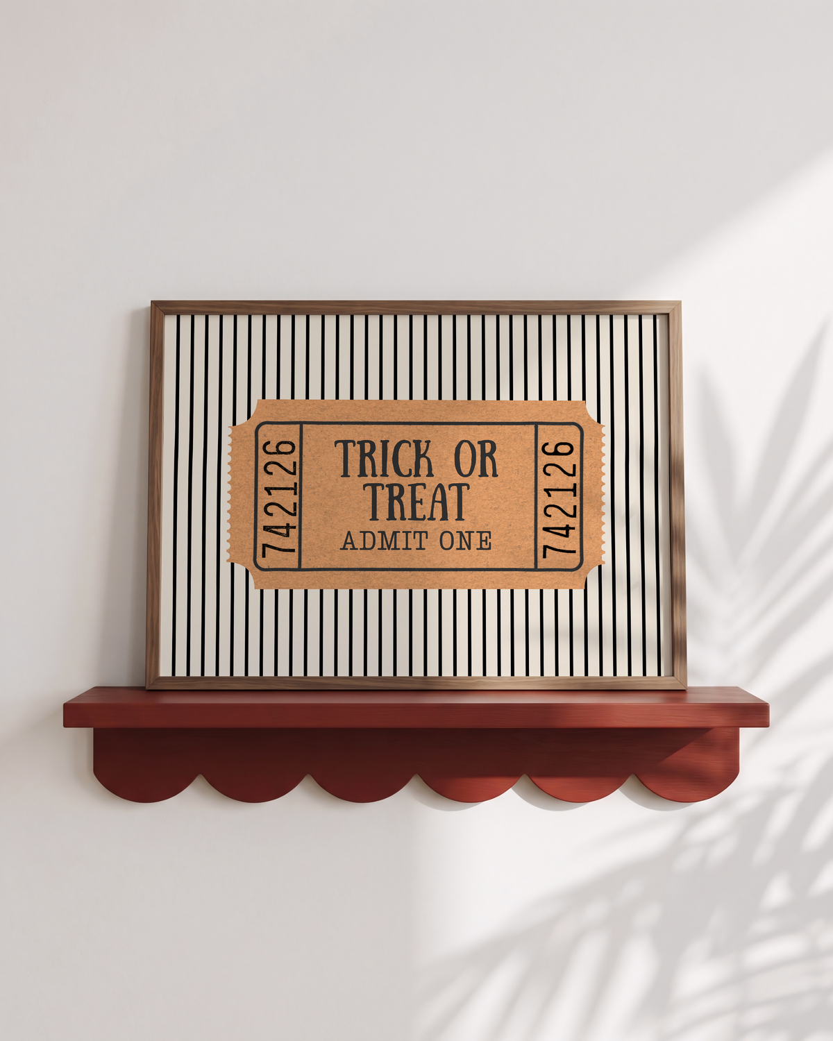 Trick or Treat, Admit One | Vintage Halloween Ticket Print