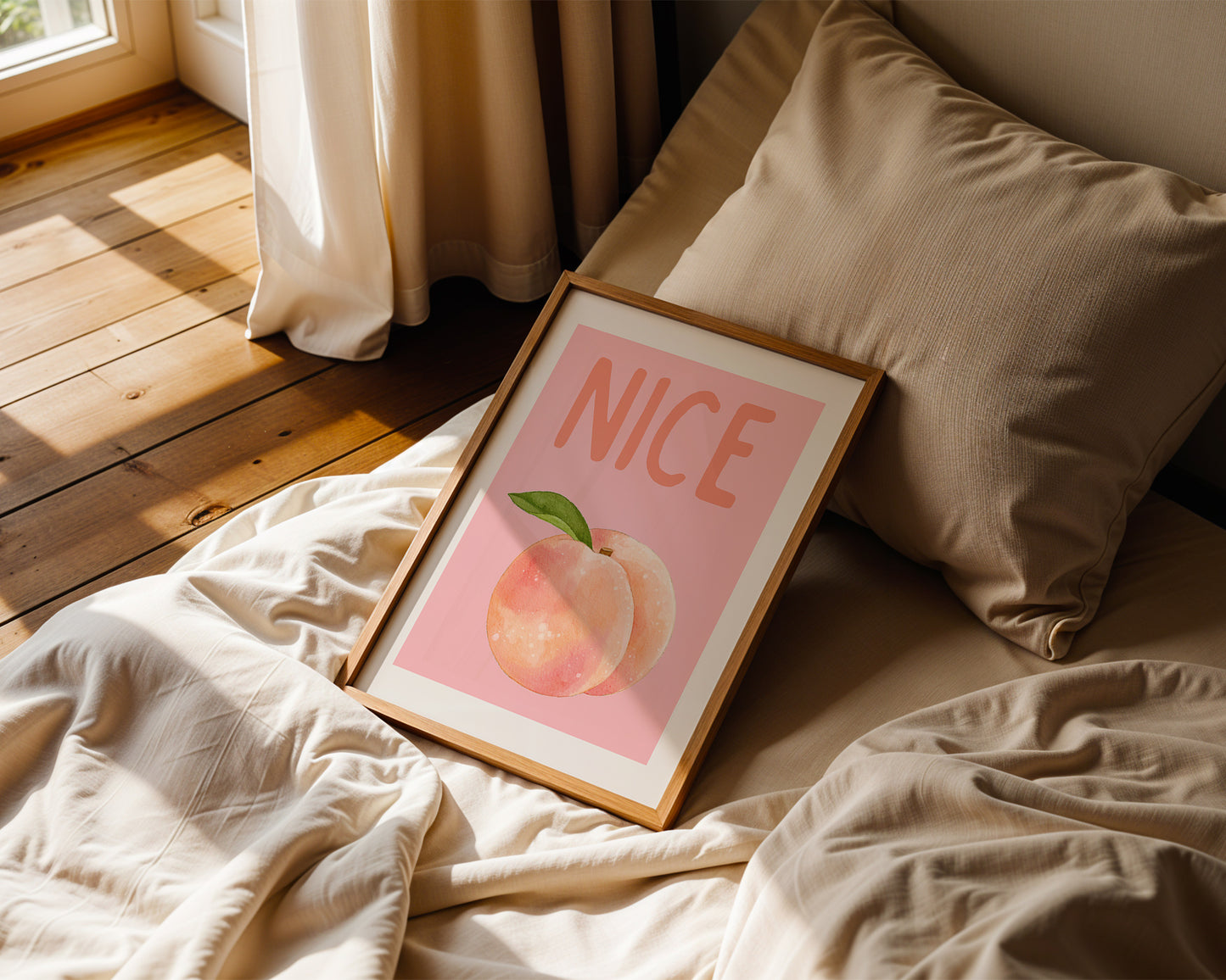 Nice Butt Peach Wall Art - Digital Print
