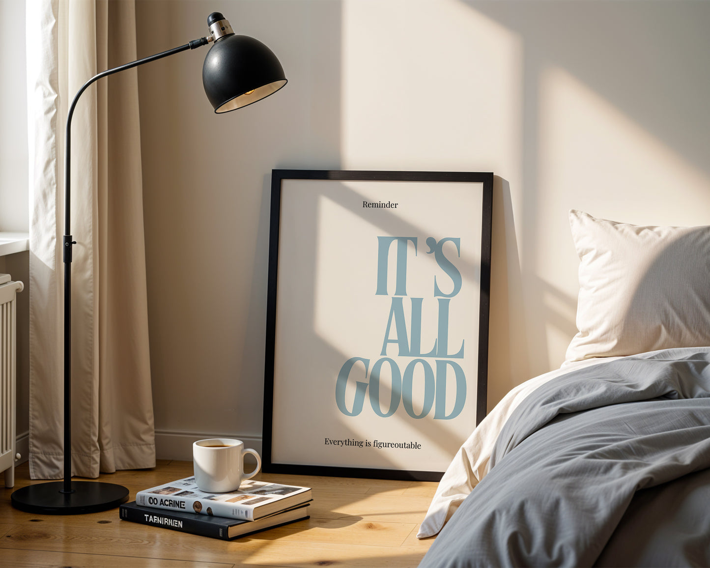 Blue It's A Good Typography Art - Empowerment Print - Digital Print