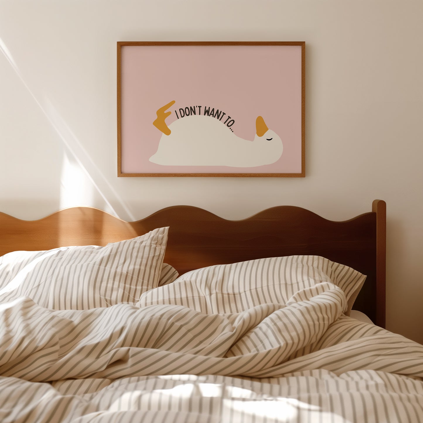 Funny Quote Cute Trendy Duck Art Print - Digital Print