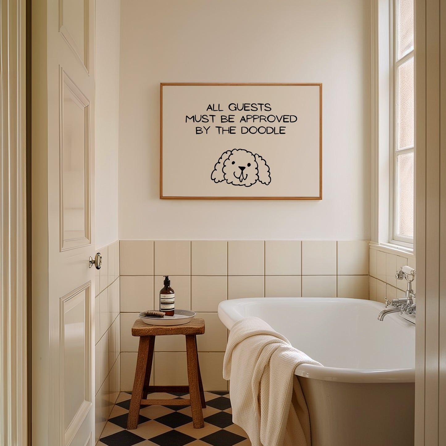 All Guests Must Be Approved By The Doodle | Cute Pet Print - Digital Print