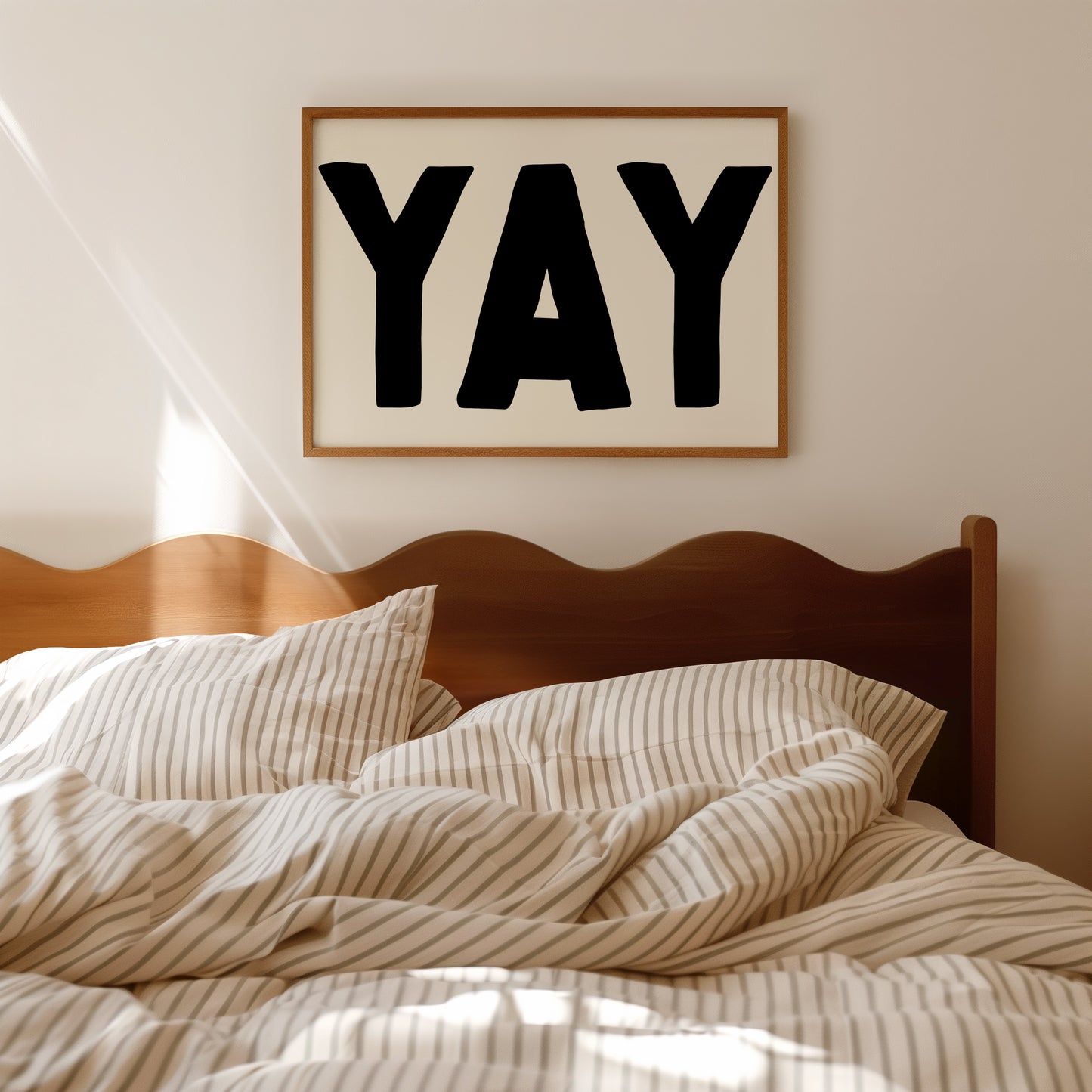 " Yay " Text Modern Poster - Digital Print