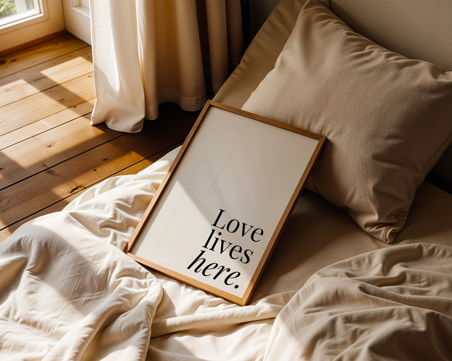 Love Lives Here Minimalist Print - Digital Print