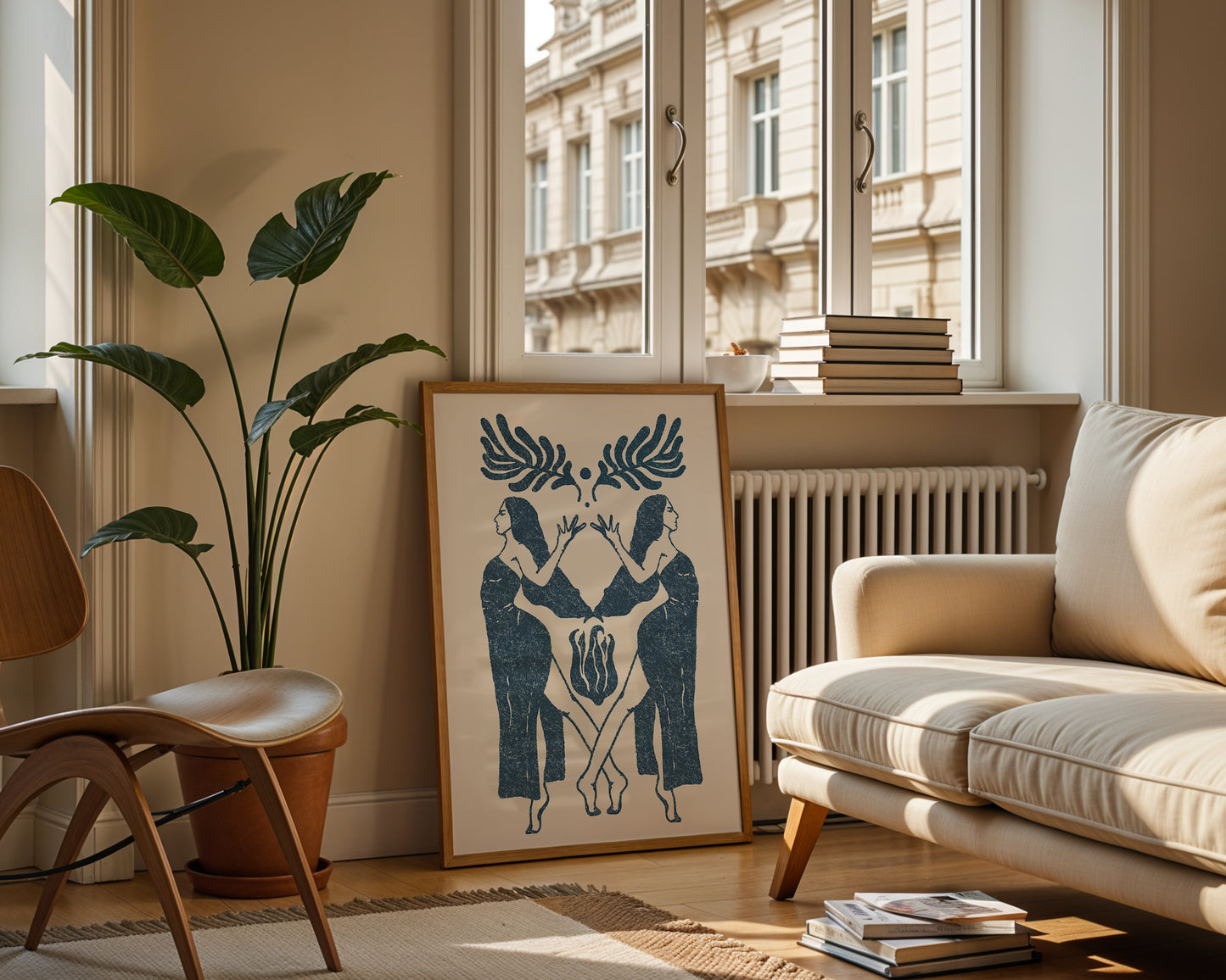 Celestial Sisters Blue Print - Digital Print