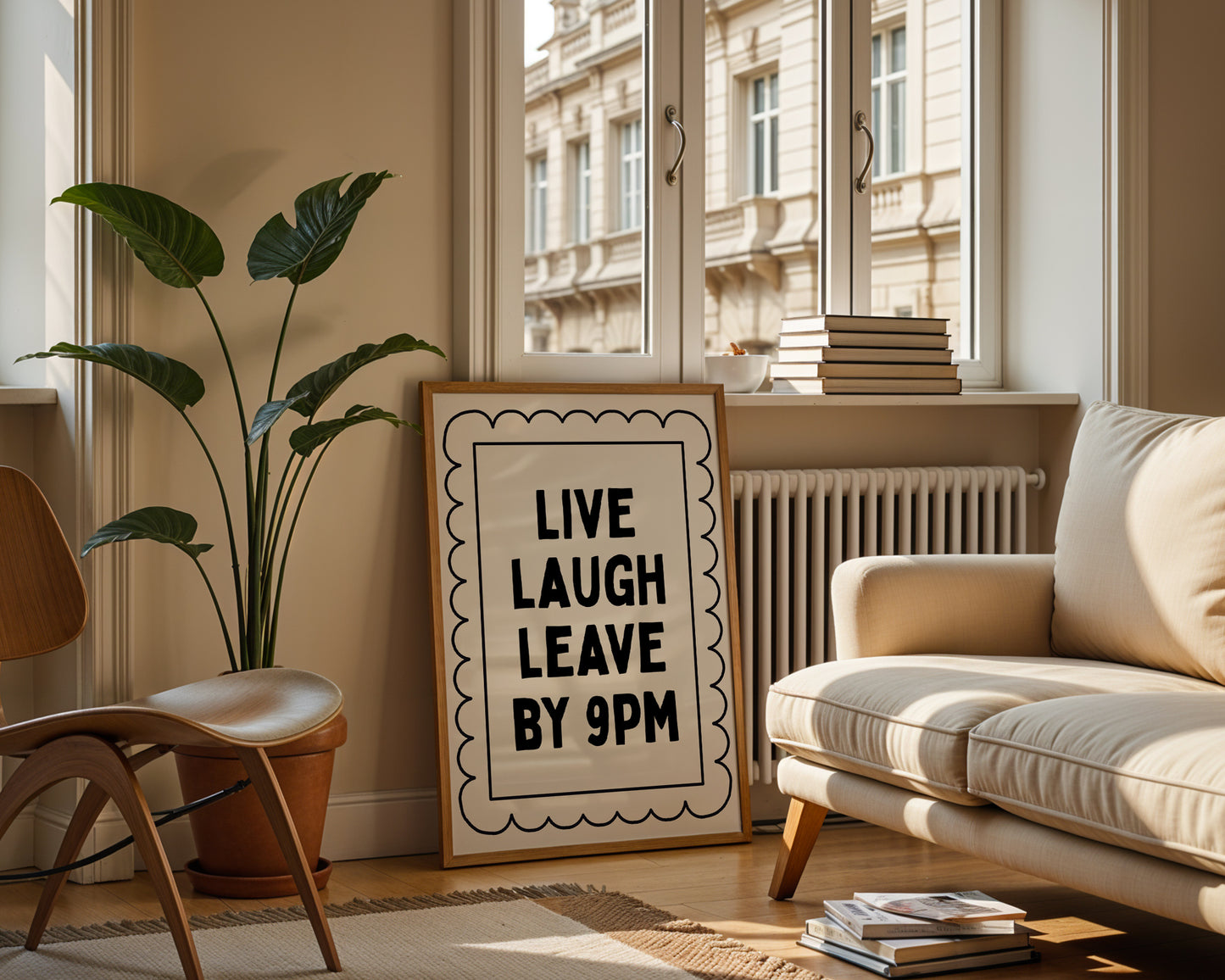 Live, Laugh, Leave By 9pm Funny Art - Digital Print