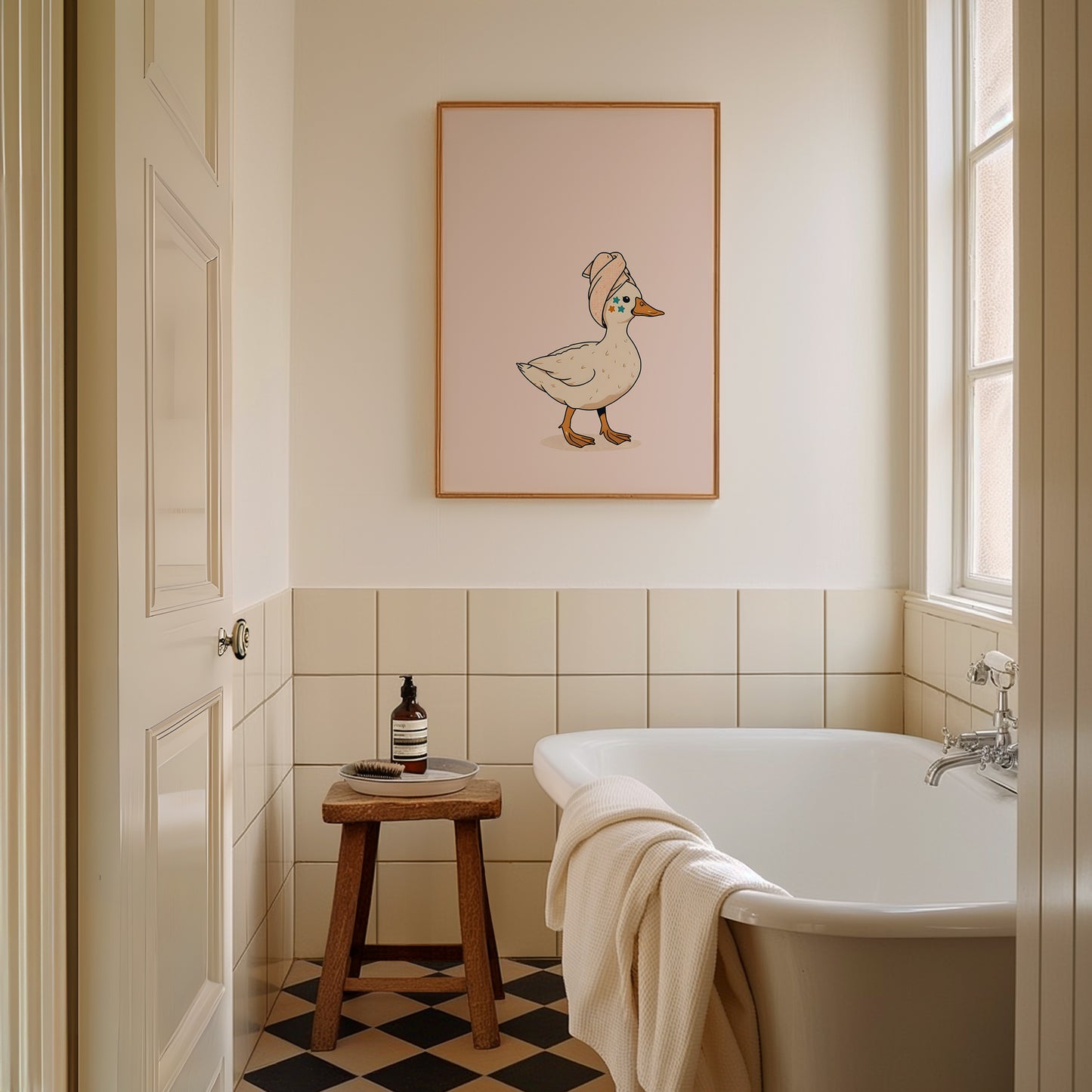 Cute Pimple Patch Duck Print - Digital Print