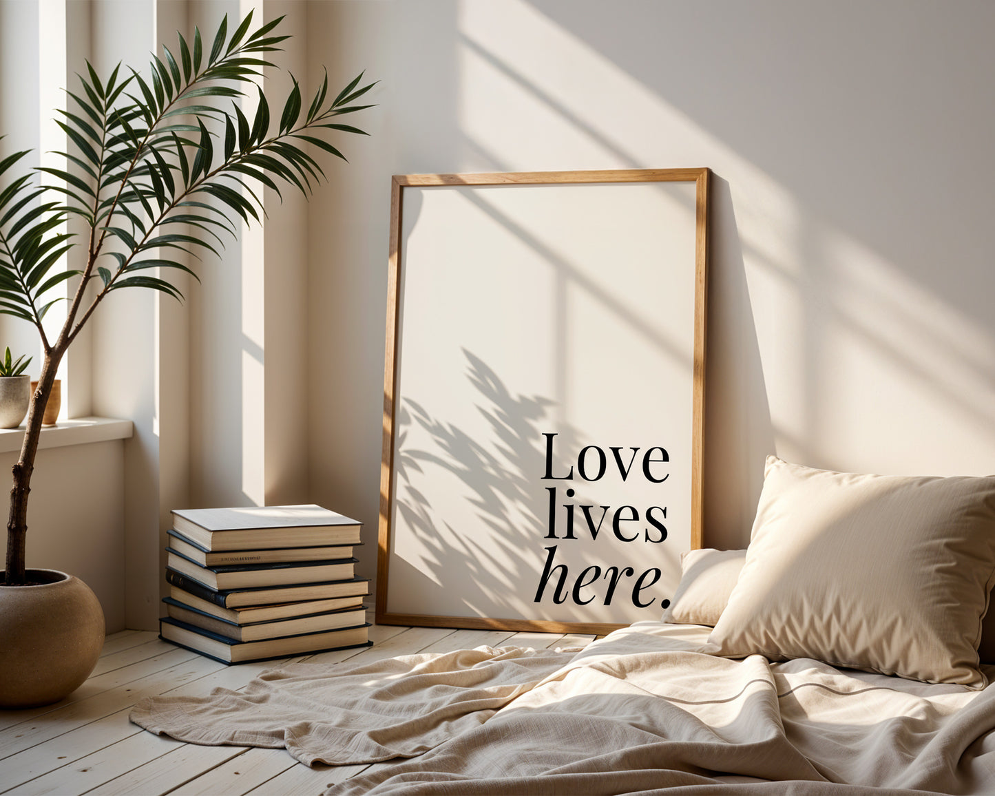 Love Lives Here Minimalist Print - Digital Print