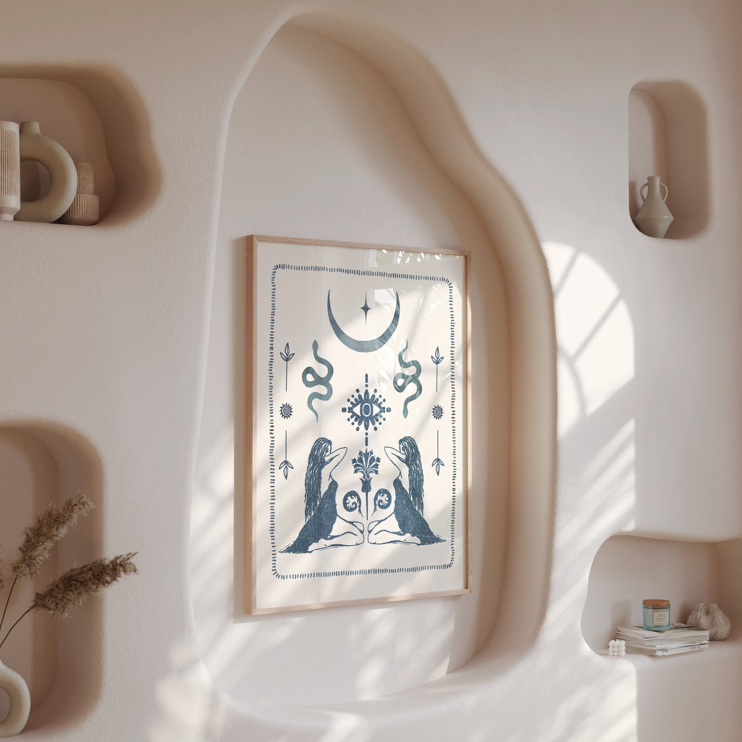 Blue Celestial Sisters - Digital Print