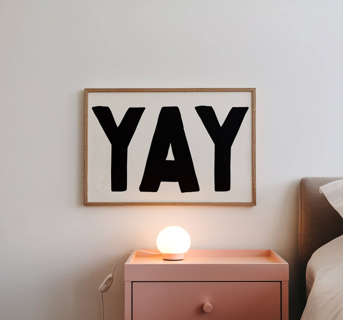 " Yay " Text Modern Poster - Digital Print