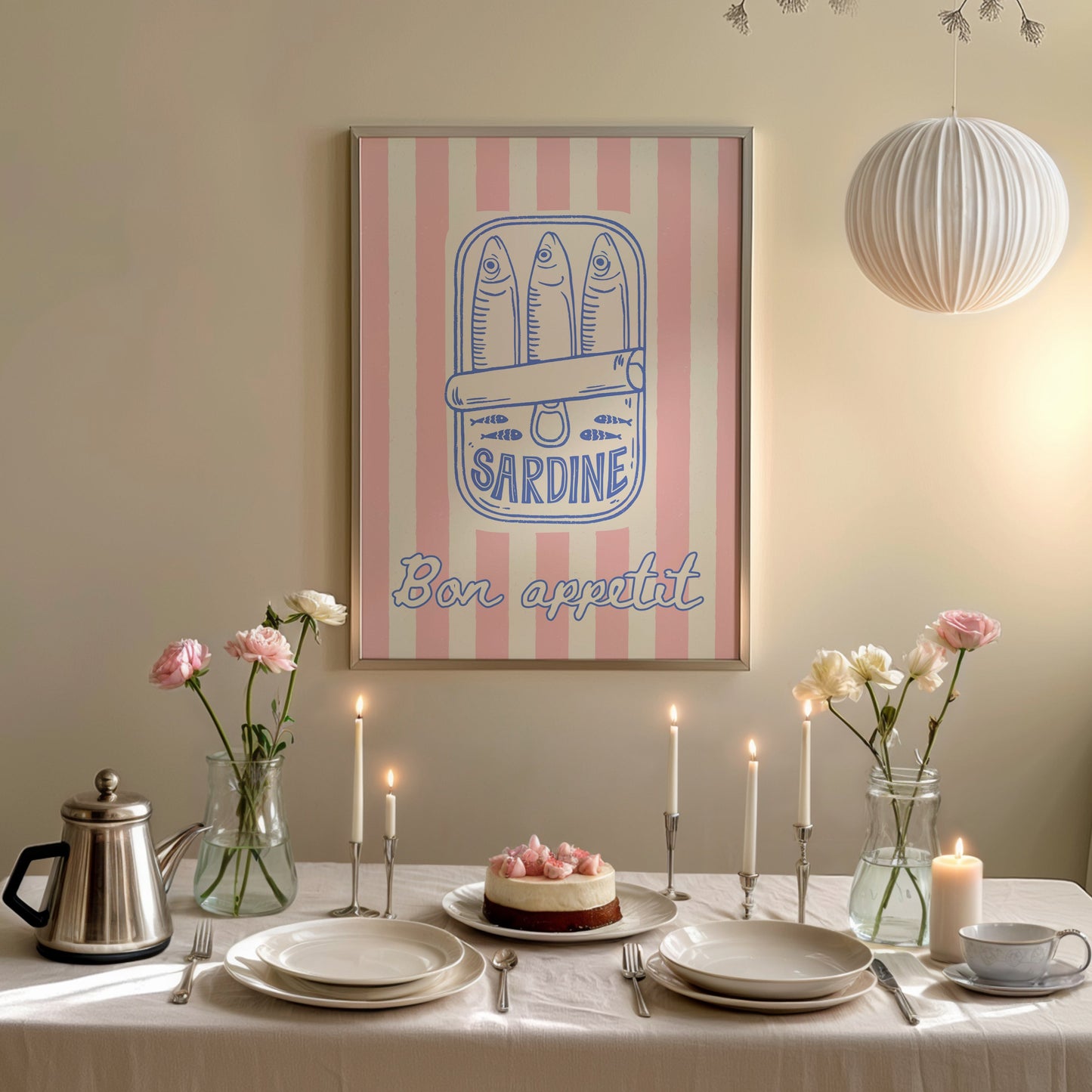 Bon Appetit Coastal Style Sardine Print - Digital Print