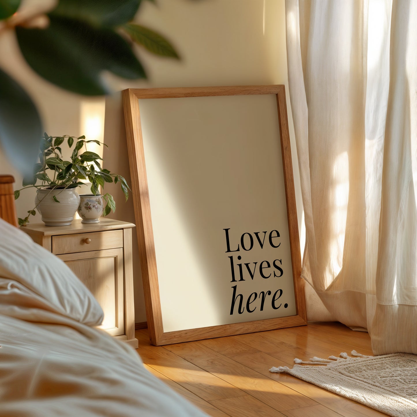 Love Lives Here Minimalist Print - Digital Print