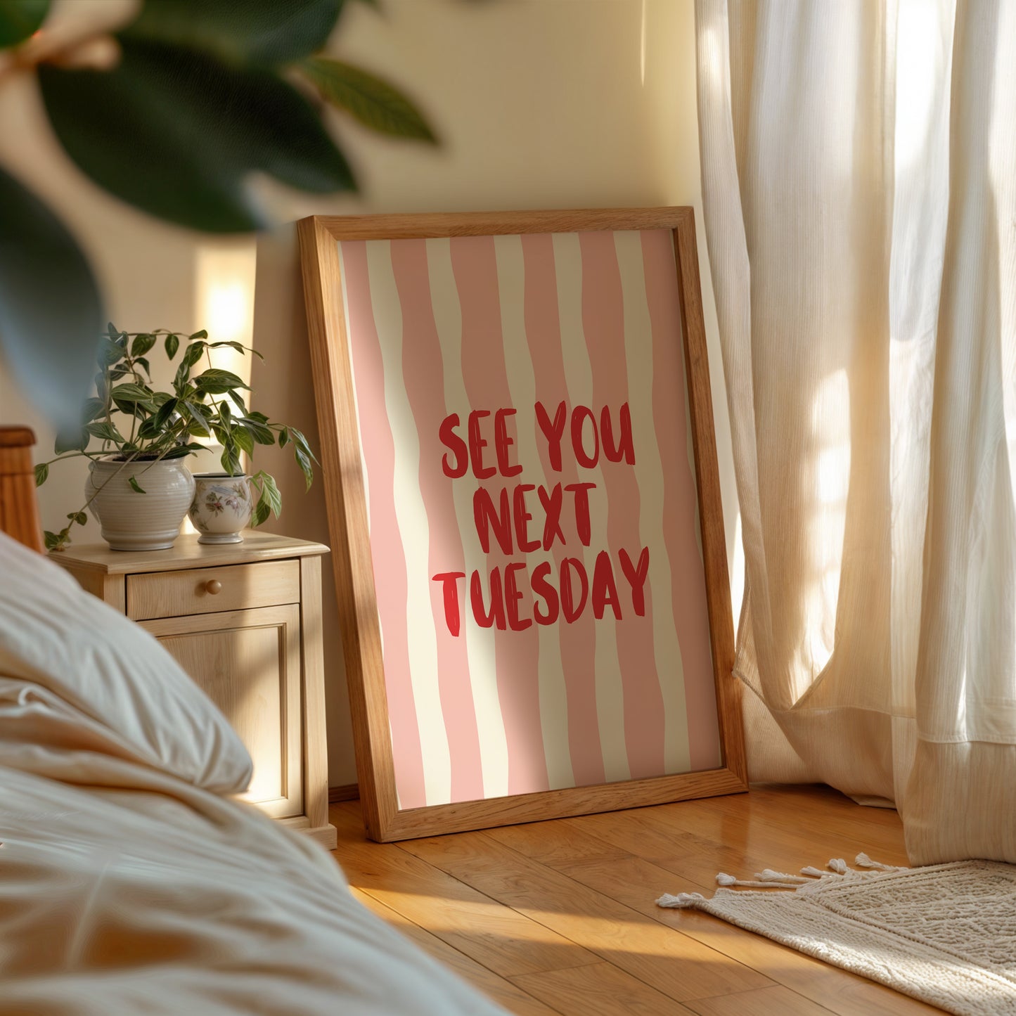 See You Next Tuesday Striped Funny Poster - Digital Print