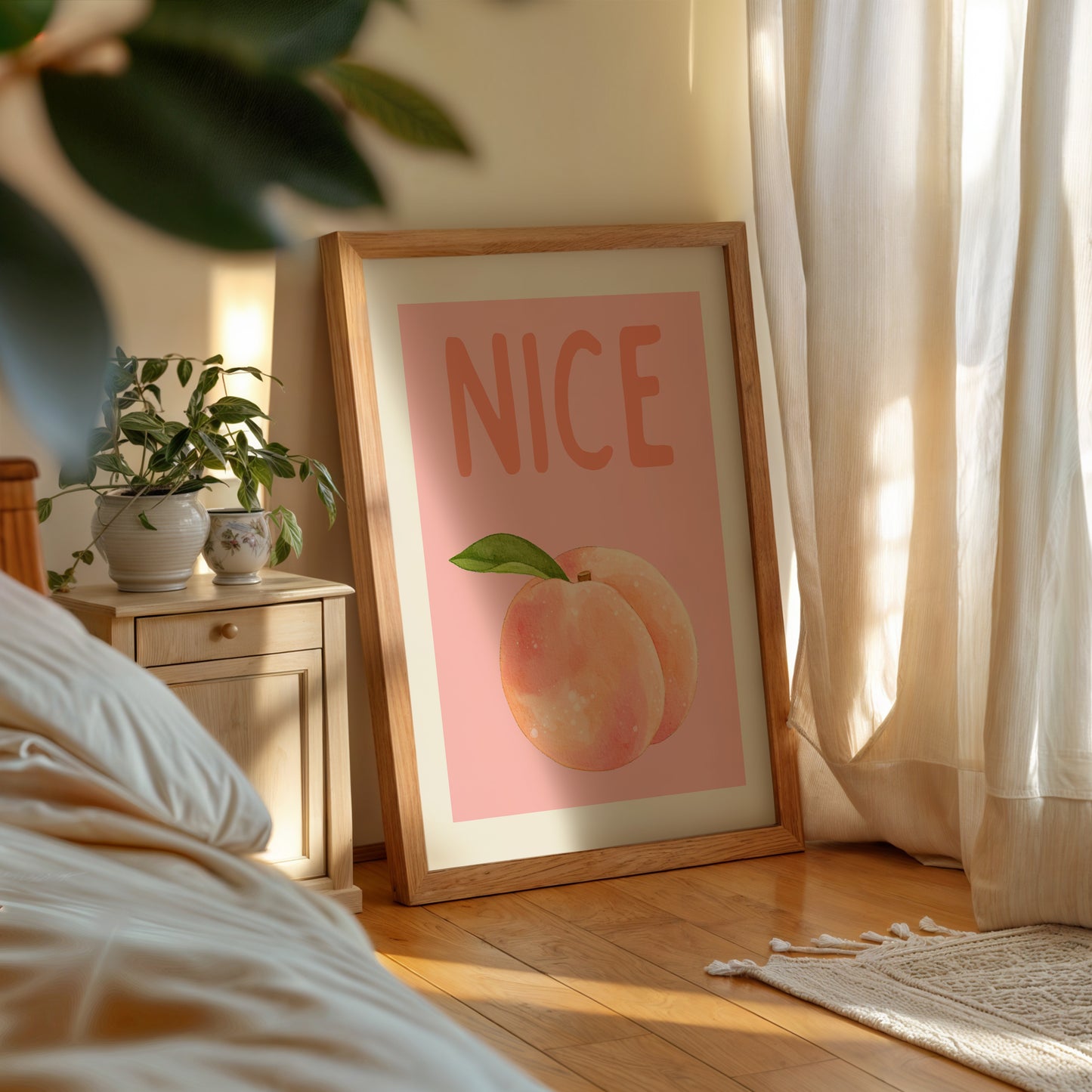 Nice Butt Peach Wall Art - Digital Print