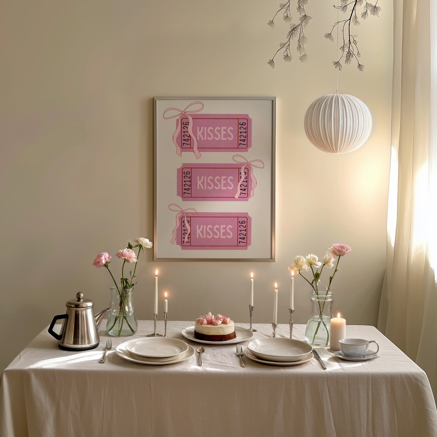 Pink Preppy Coquette Gallery Set of 5 - Digital Print