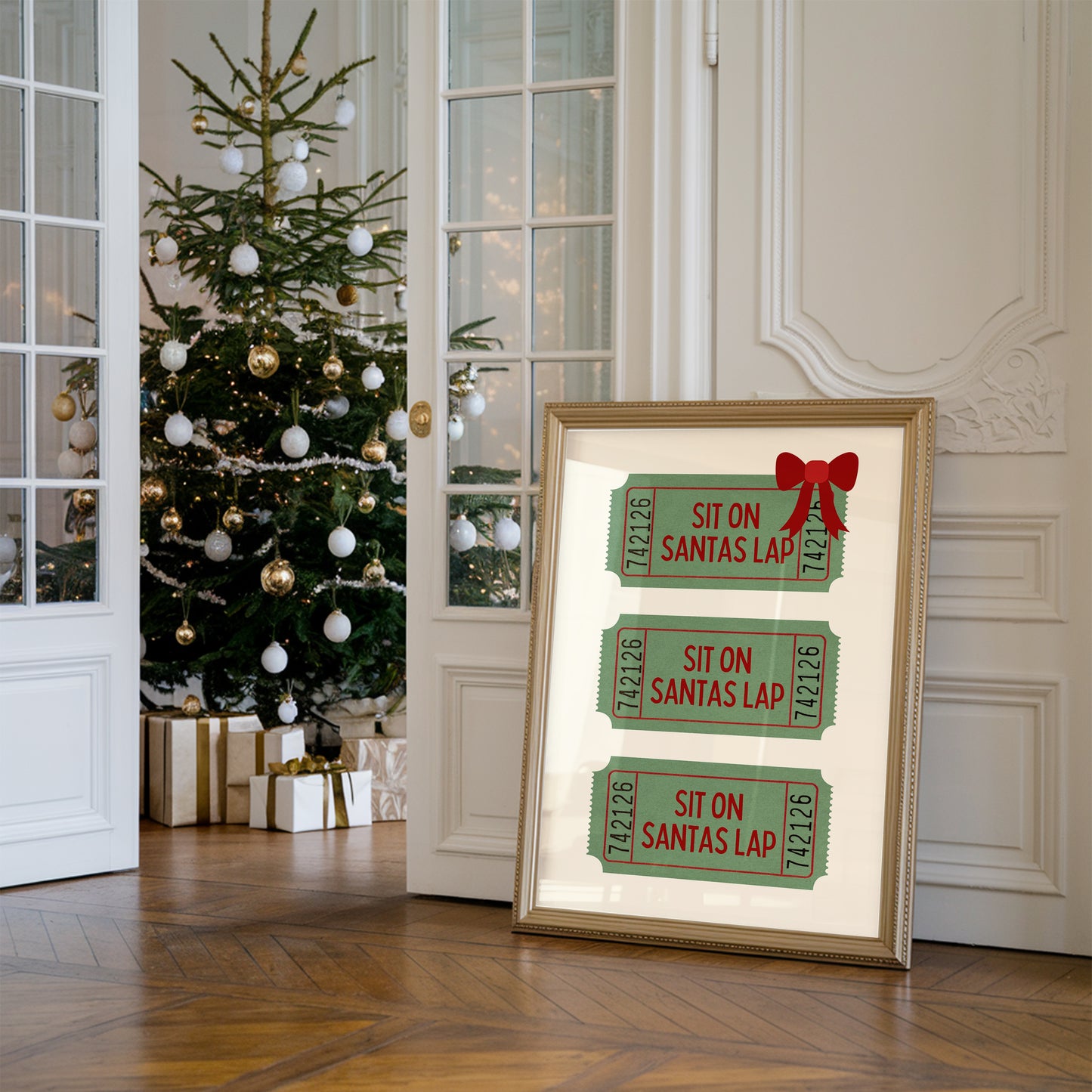 Sit on Santas Lap Admission Ticket - Digital Print