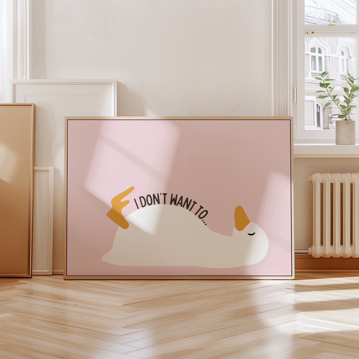 Funny Quote Cute Trendy Duck Art Print - Digital Print