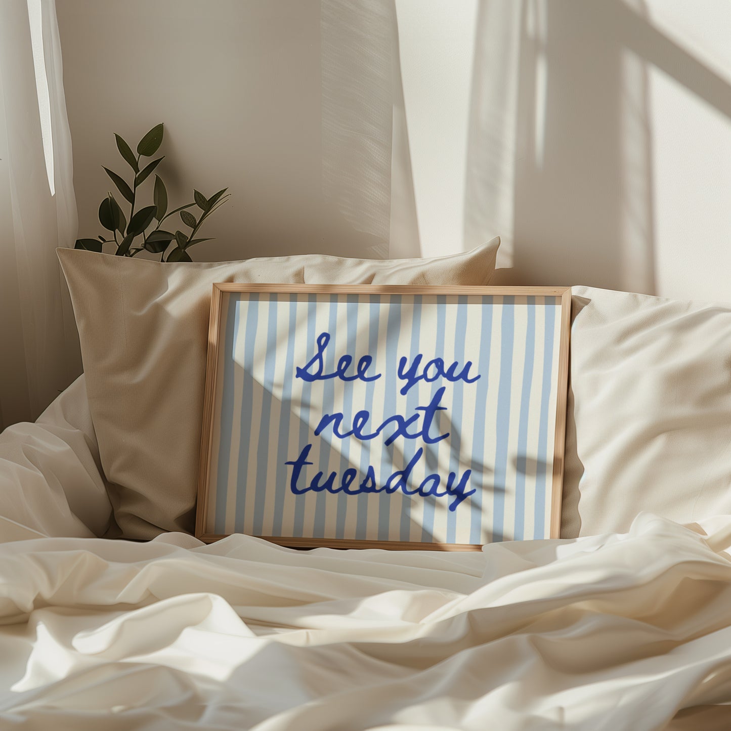 Blue See You Next Tuesday Funny Horizontal Print - Digital Print